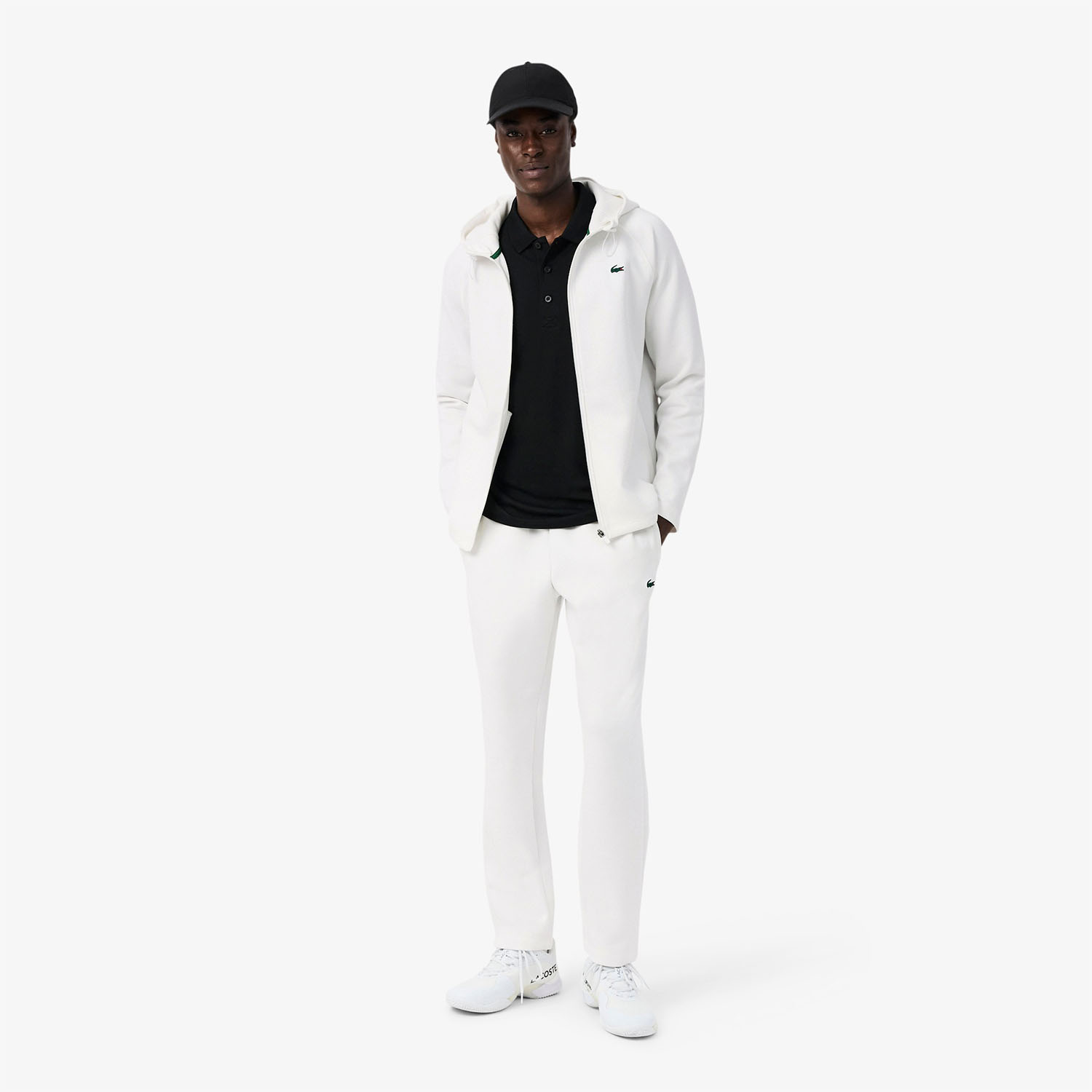 Lacoste Stretch Hoodie - Blanc