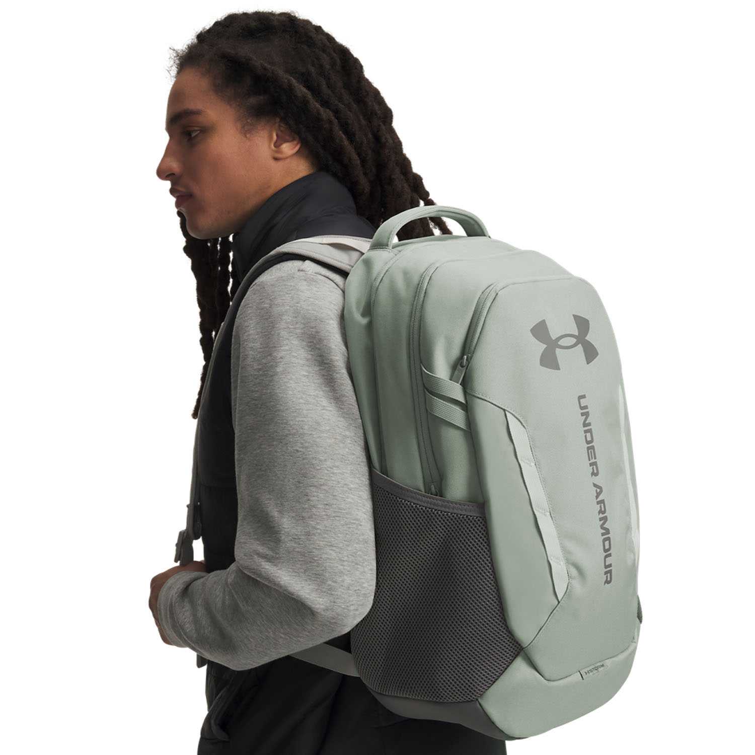 Under Armour Hustle 6.0 Backpack - Titanium/Clay Green