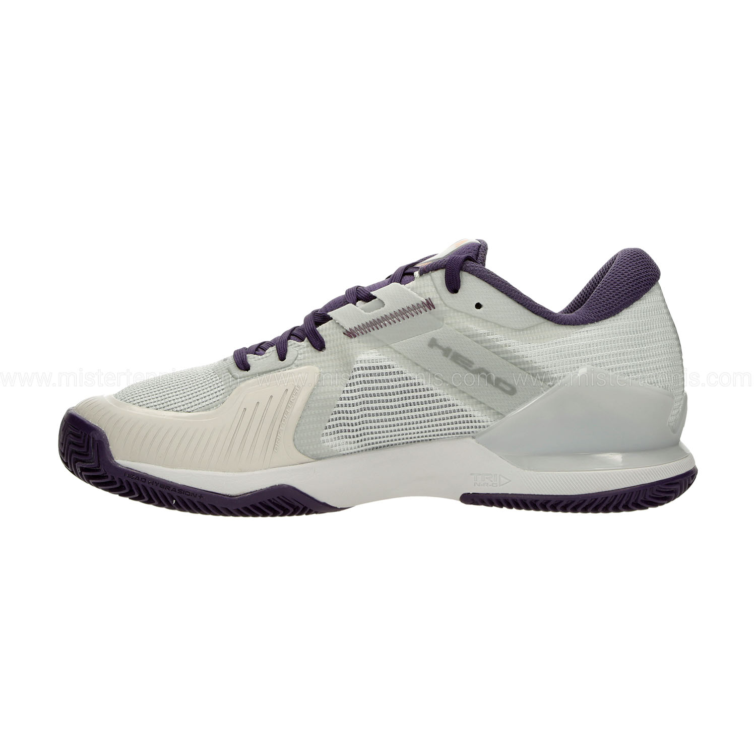 HEAD Sprint Pro 4.0 Clay - Light Grey/Purple Night