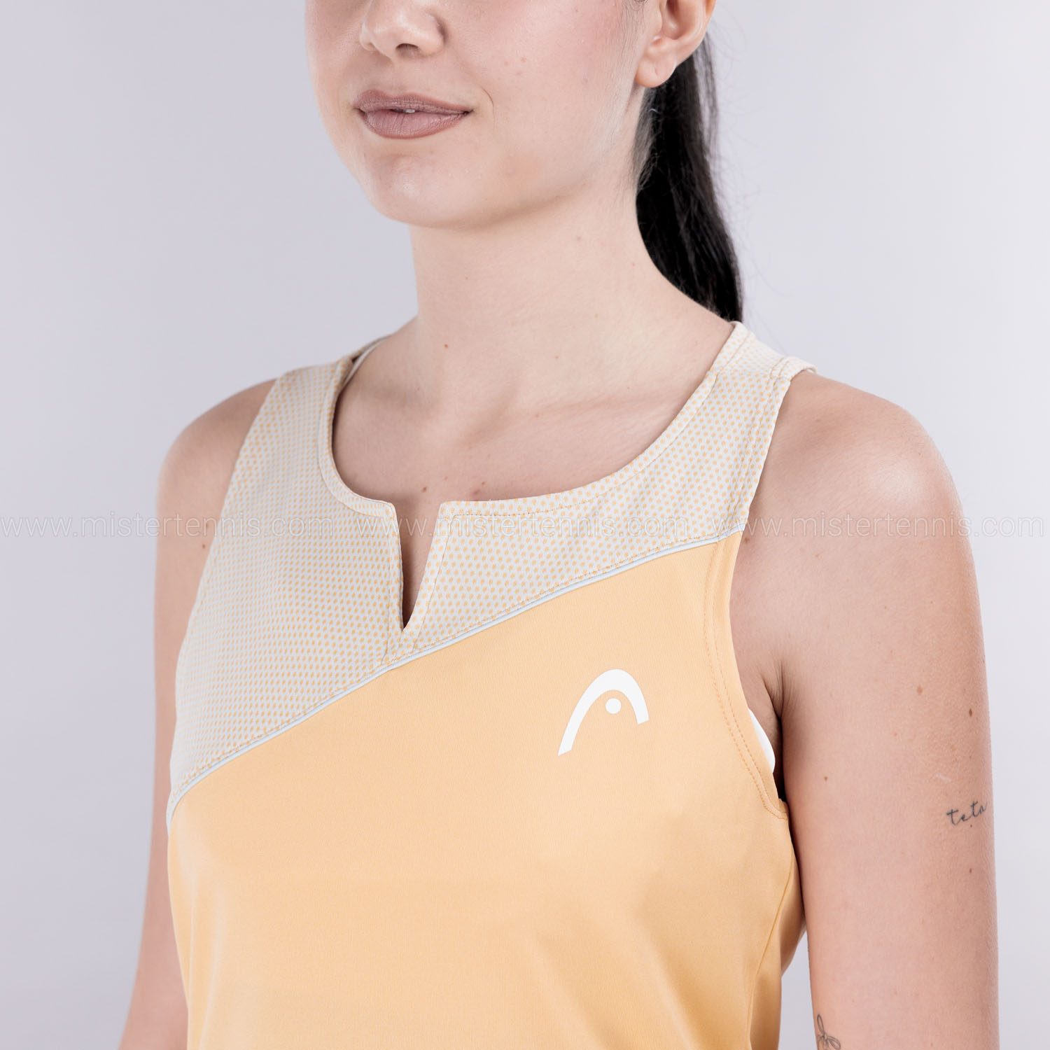 HEAD Spirit Performance Canotta - Apricot/Light Blue