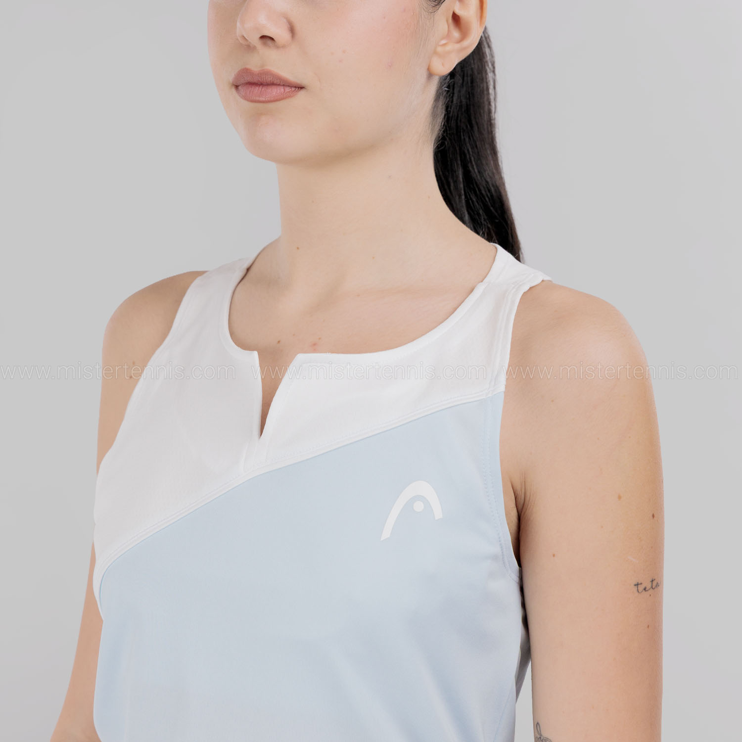 HEAD Spirit Performance Canotta - Light Blue/White