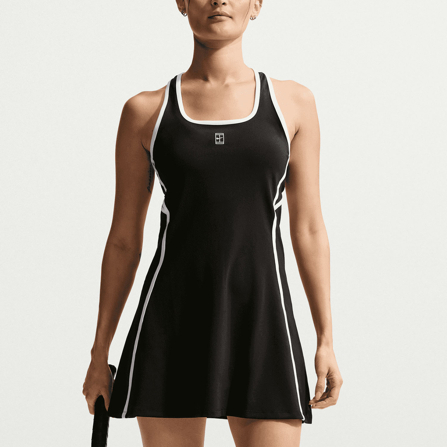 Nike Court Dri-FIT Advantage Dress - Black/White