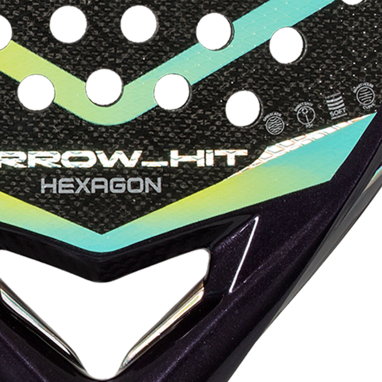 adidas Arrow Hit Hexagon Cup Padel - Black/Purple/Light Green
