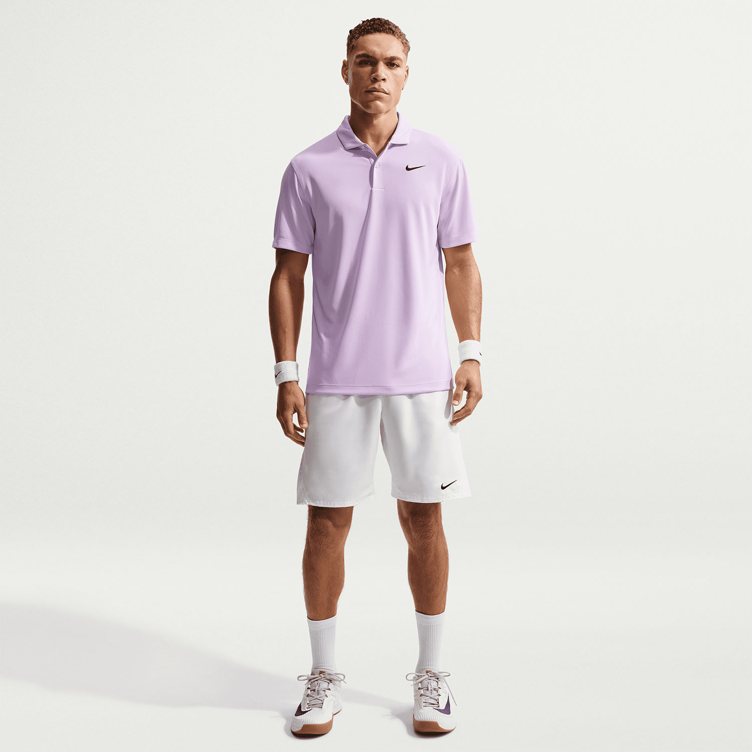 Nike Dri-FIT Solid Logo Polo - Violet Mist/Black