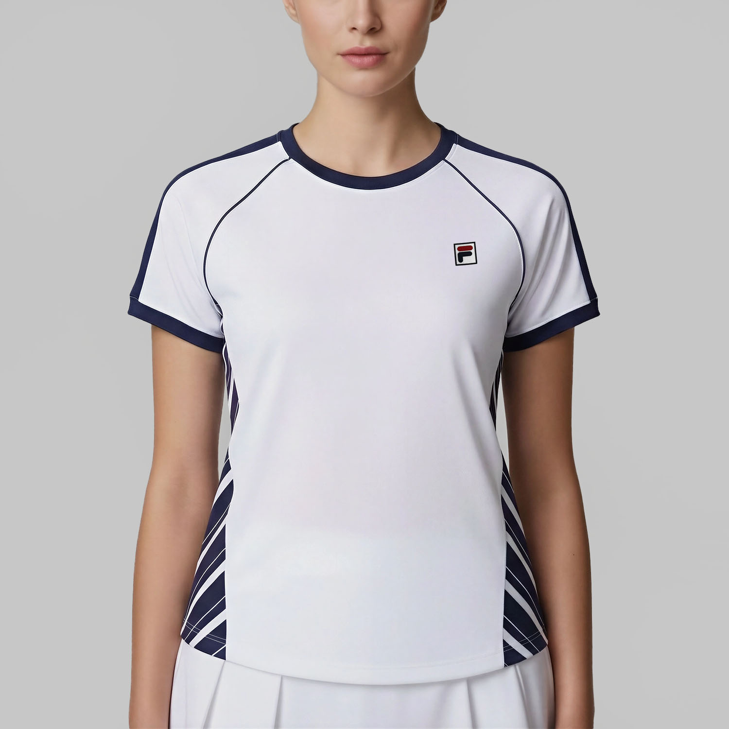 Fila Josefine T-Shirt - White/Navy