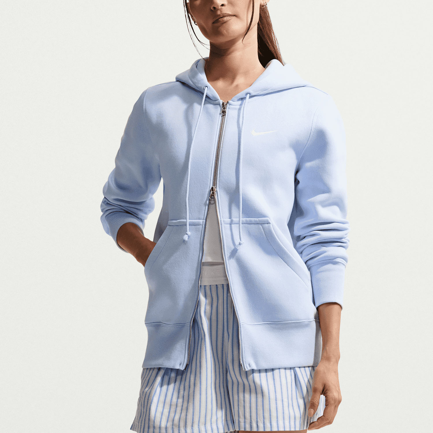Nike Phoenix Logo Hoodie - Hydrogen Blue/Sail
