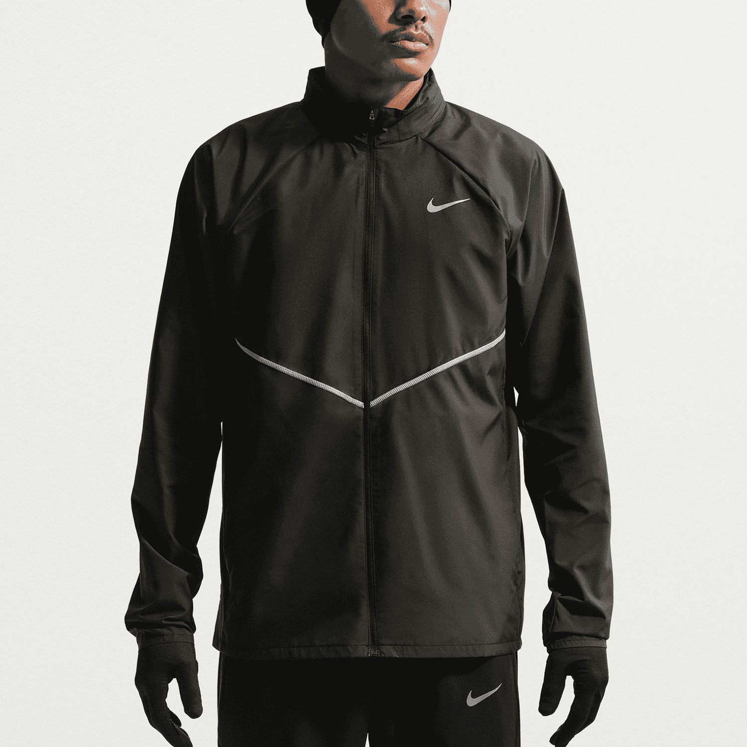 Nike Repel Miler UV Chaqueta - Black/Reflective Silver