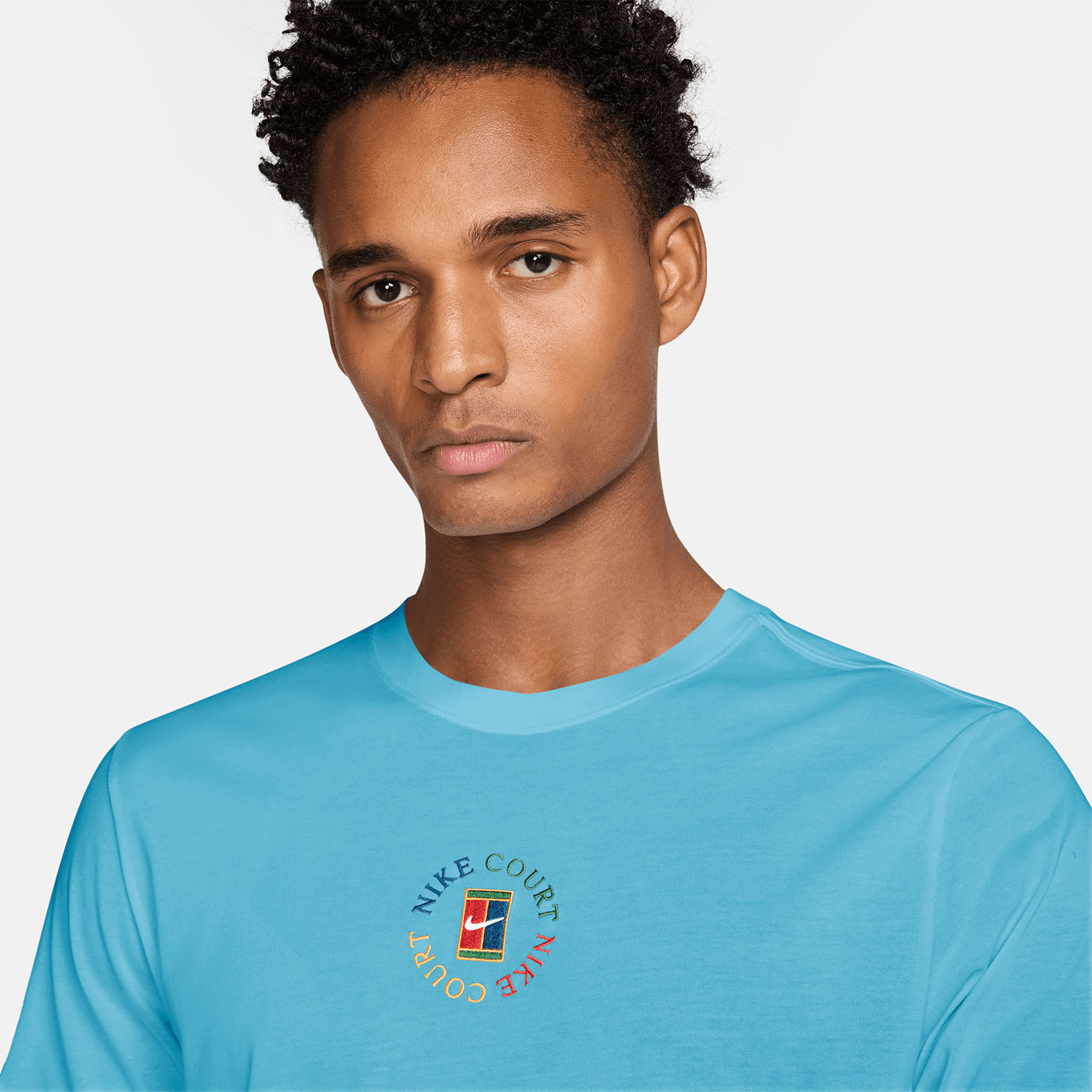 Nike Court Dri-FIT Heritage T-Shirt - Blue Gaze