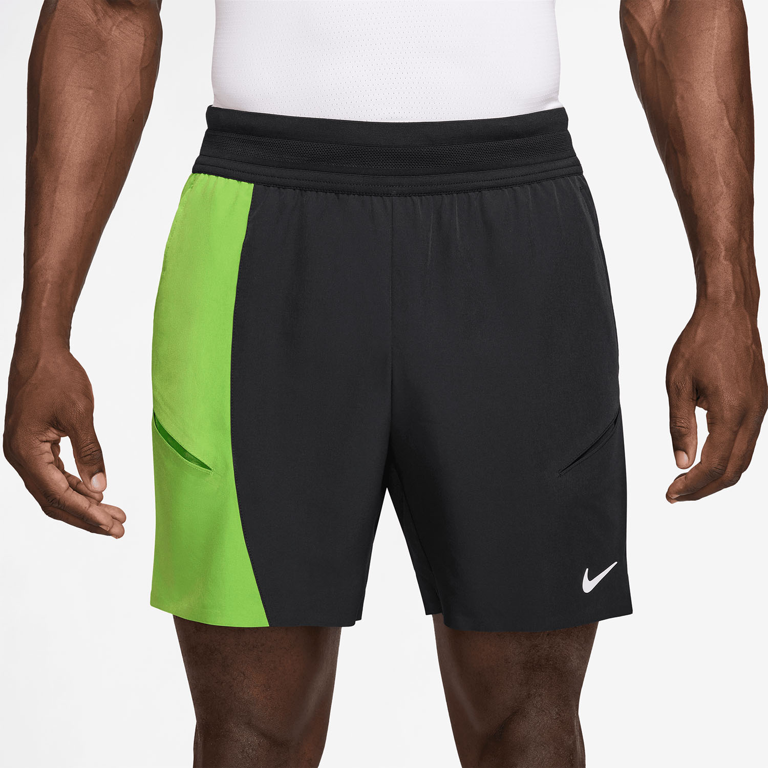 Nike Dri-FIT Court Slam 6in Shorts - Black/Mean Green/White
