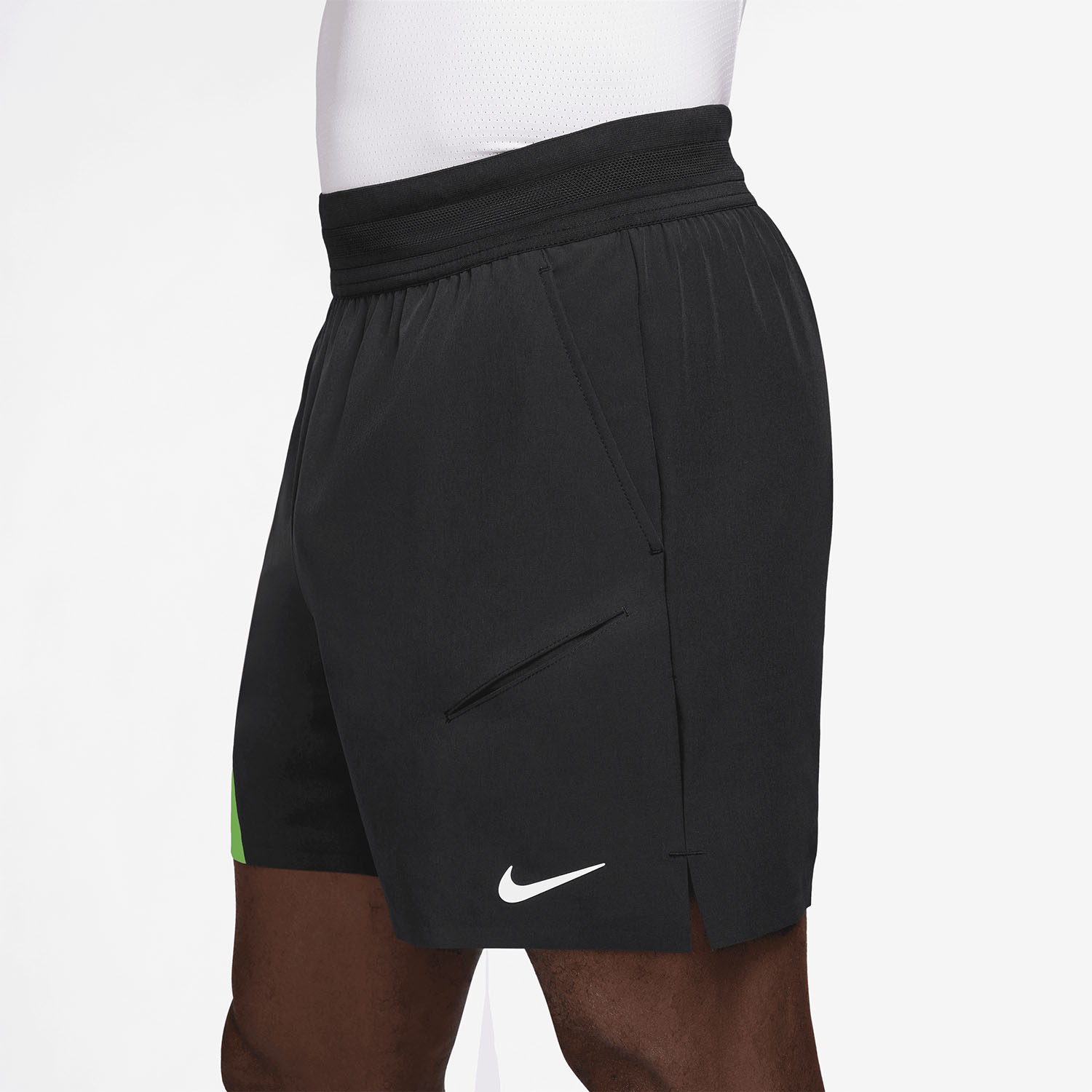 Nike Dri-FIT Court Slam 6in Shorts - Black/Mean Green/White