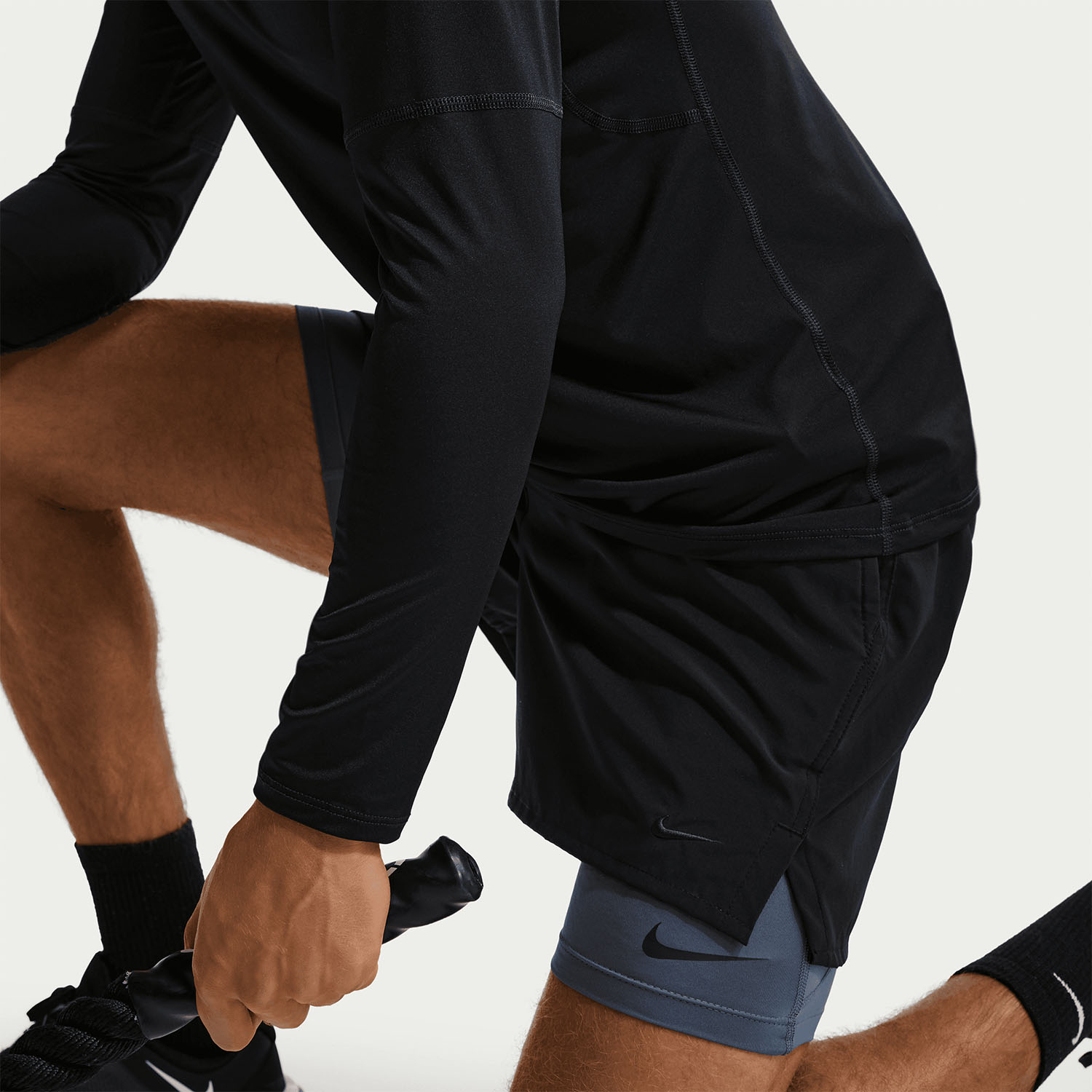 Nike Dri-FIT Pro Calzamaglia Corta - Diffused Blue/Black