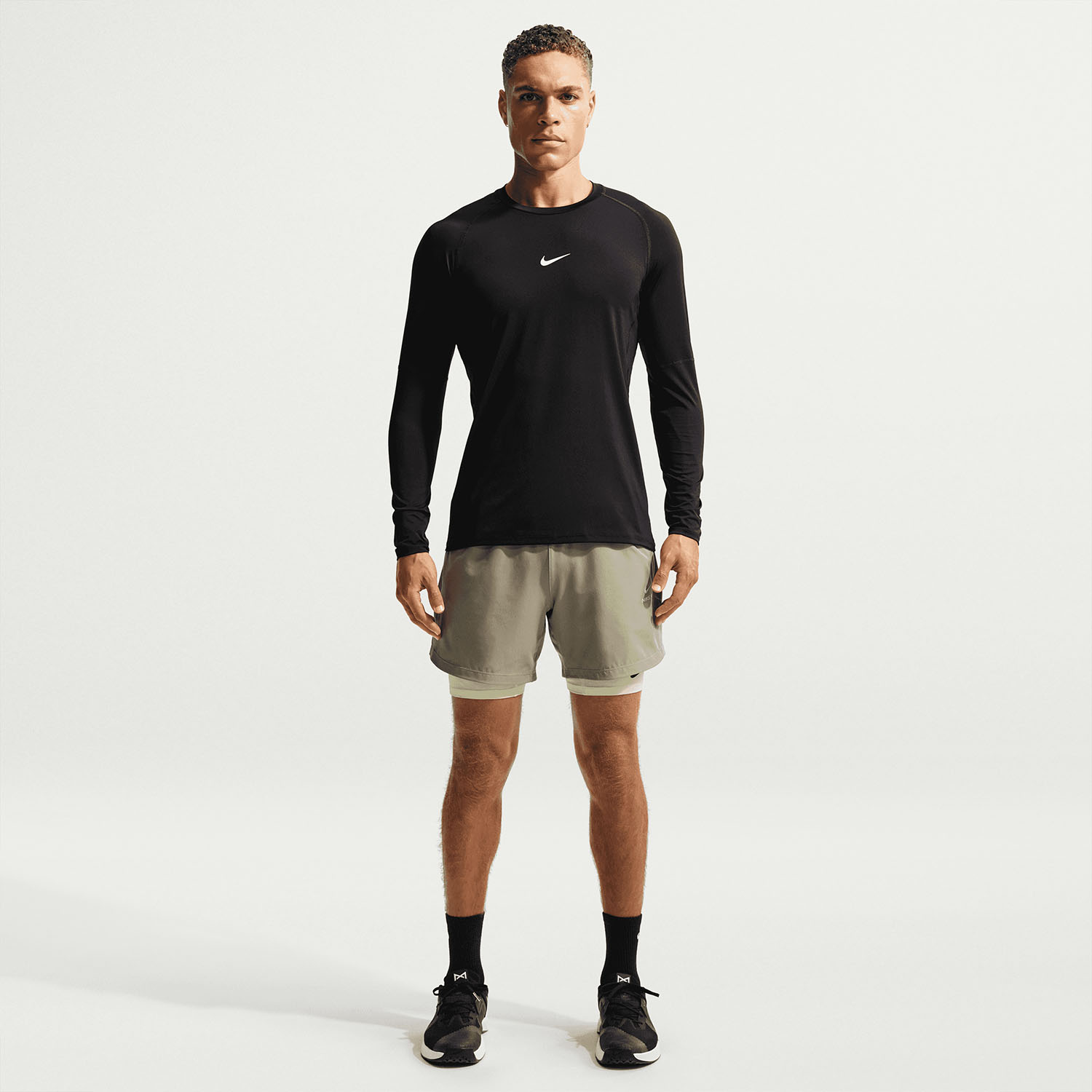 Nike Dri-FIT Pro Calzamaglia Corta - Light Liquid Lime/Black