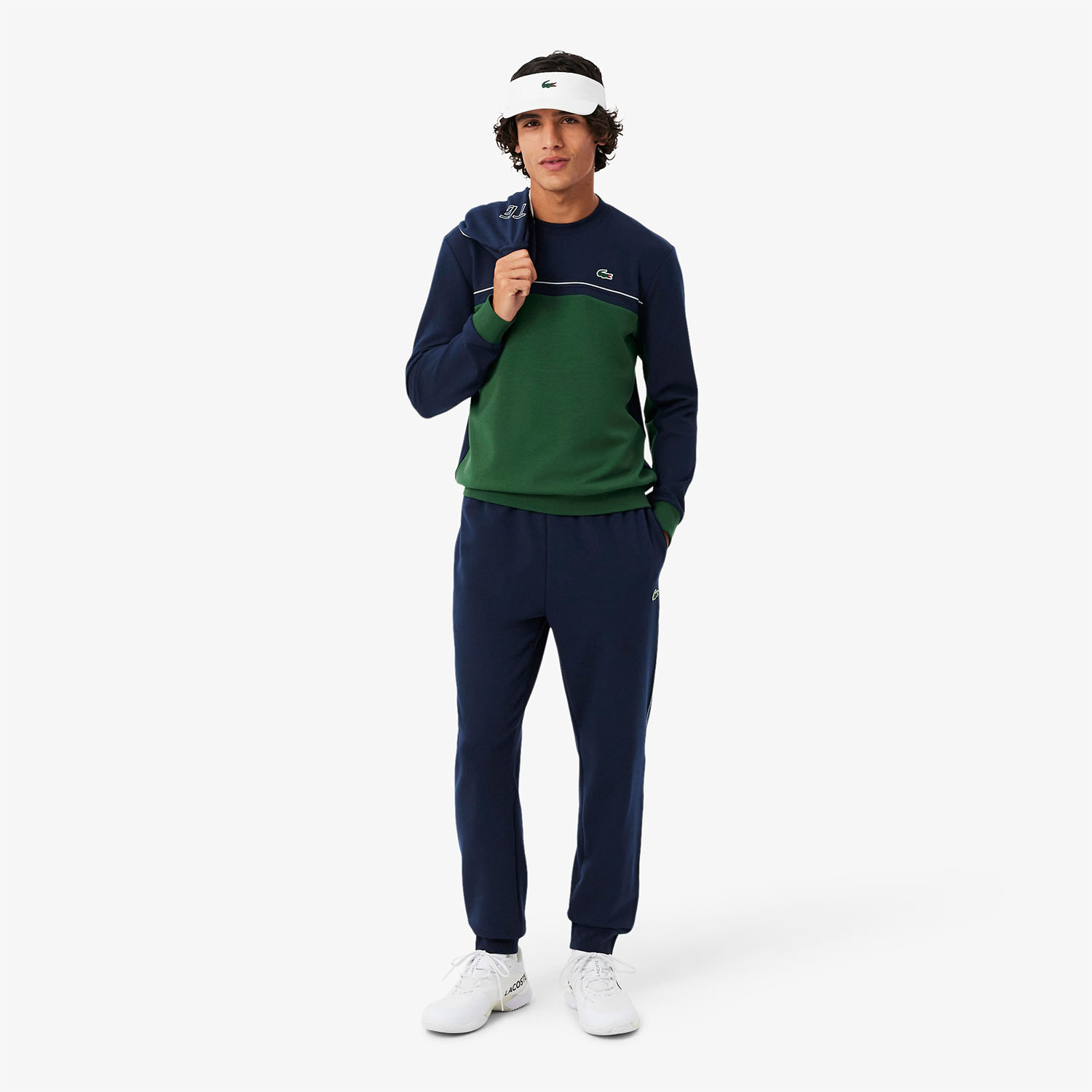 Lacoste Colorblock Felpa - Bleu Marine/Vert