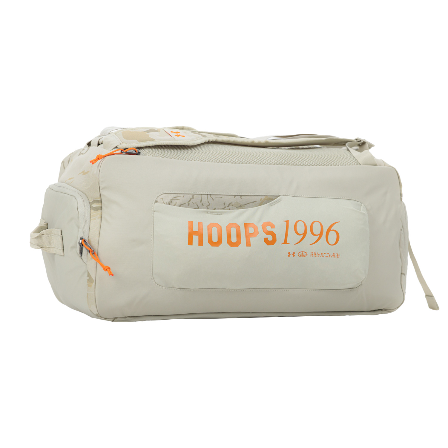 Under Armour Contain Duo Medium Duffle - Khaki Base/Team Orange