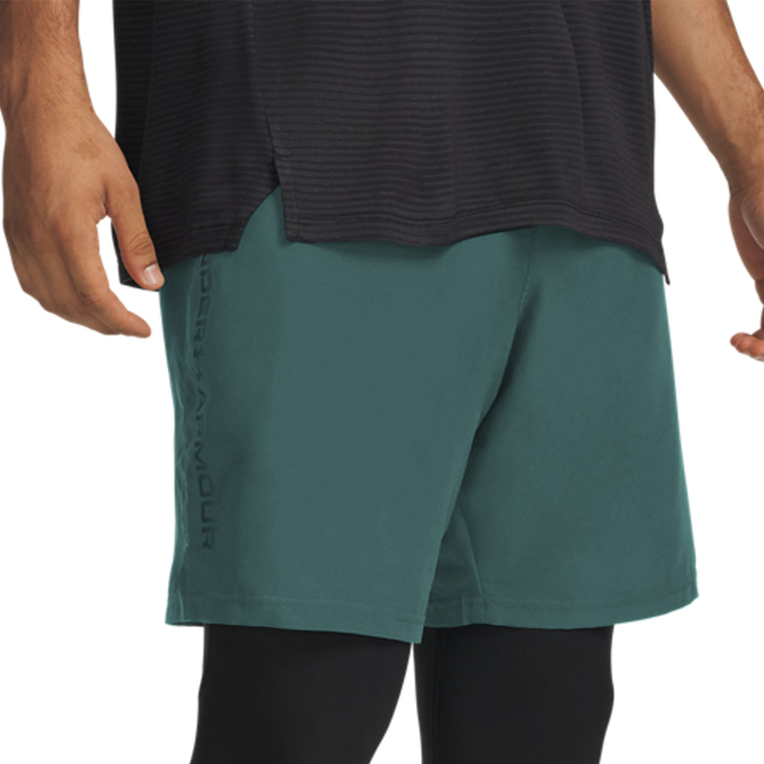 Under Armour Woven Split 9in Shorts - Rack Green/Black