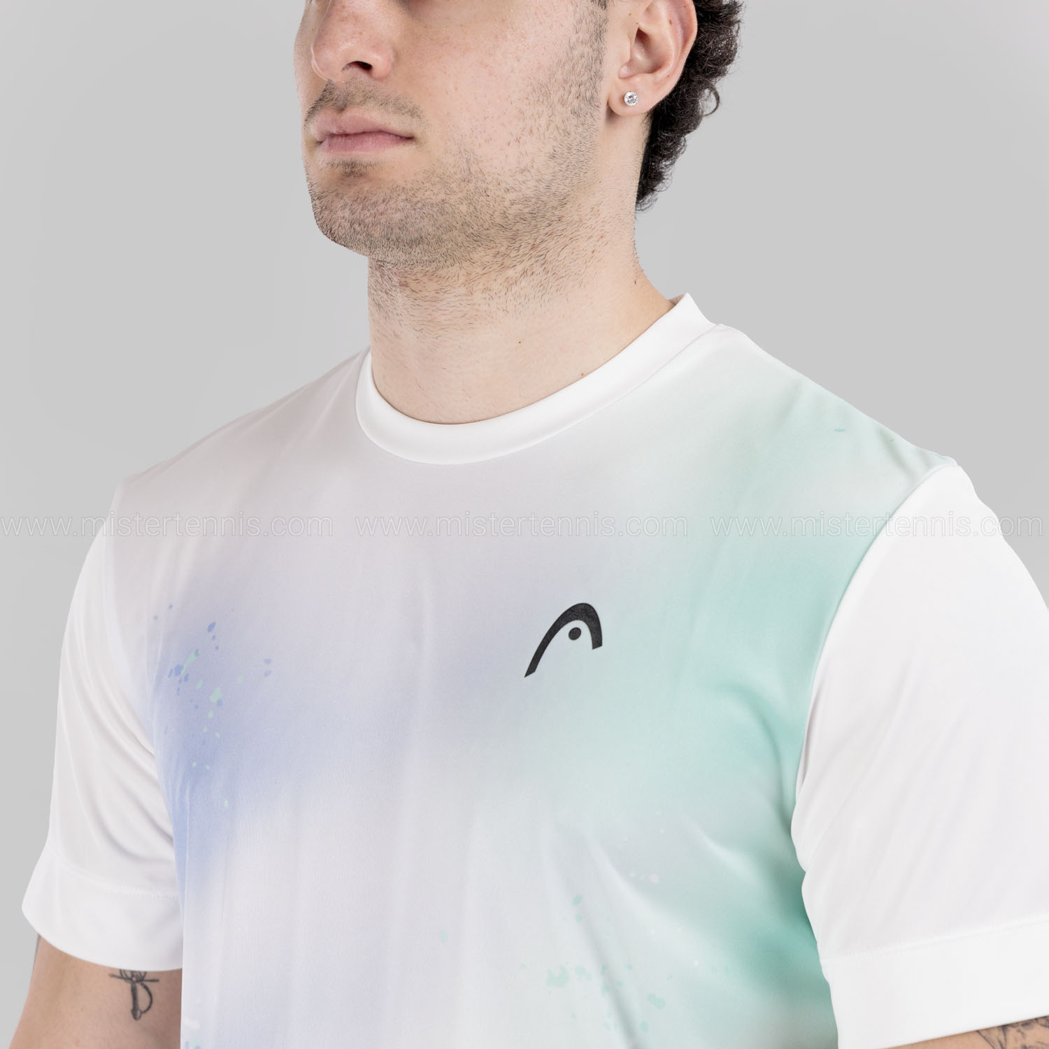 HEAD Topspin Maglietta - Turquoise/Print Vision