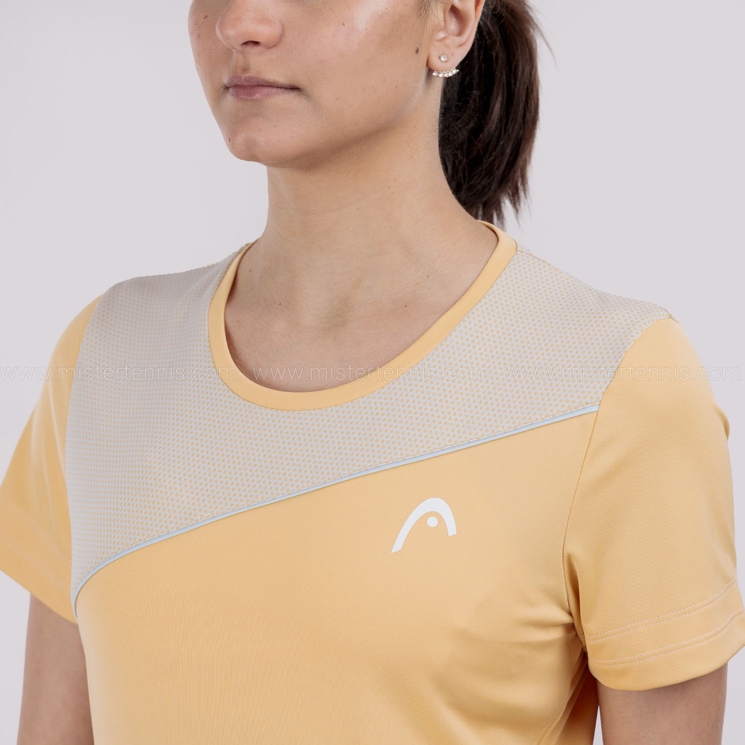 HEAD Tie Break Pro Camiseta - Apricot/Light Blue