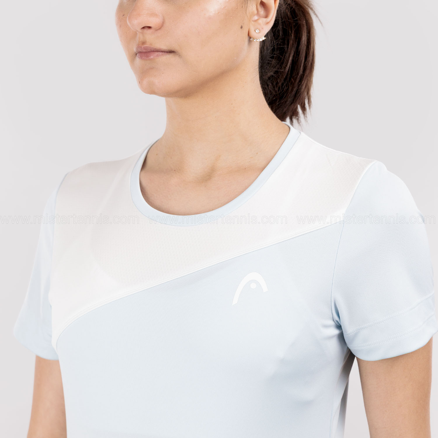HEAD Tie Break Pro Camiseta - Light Blue/White