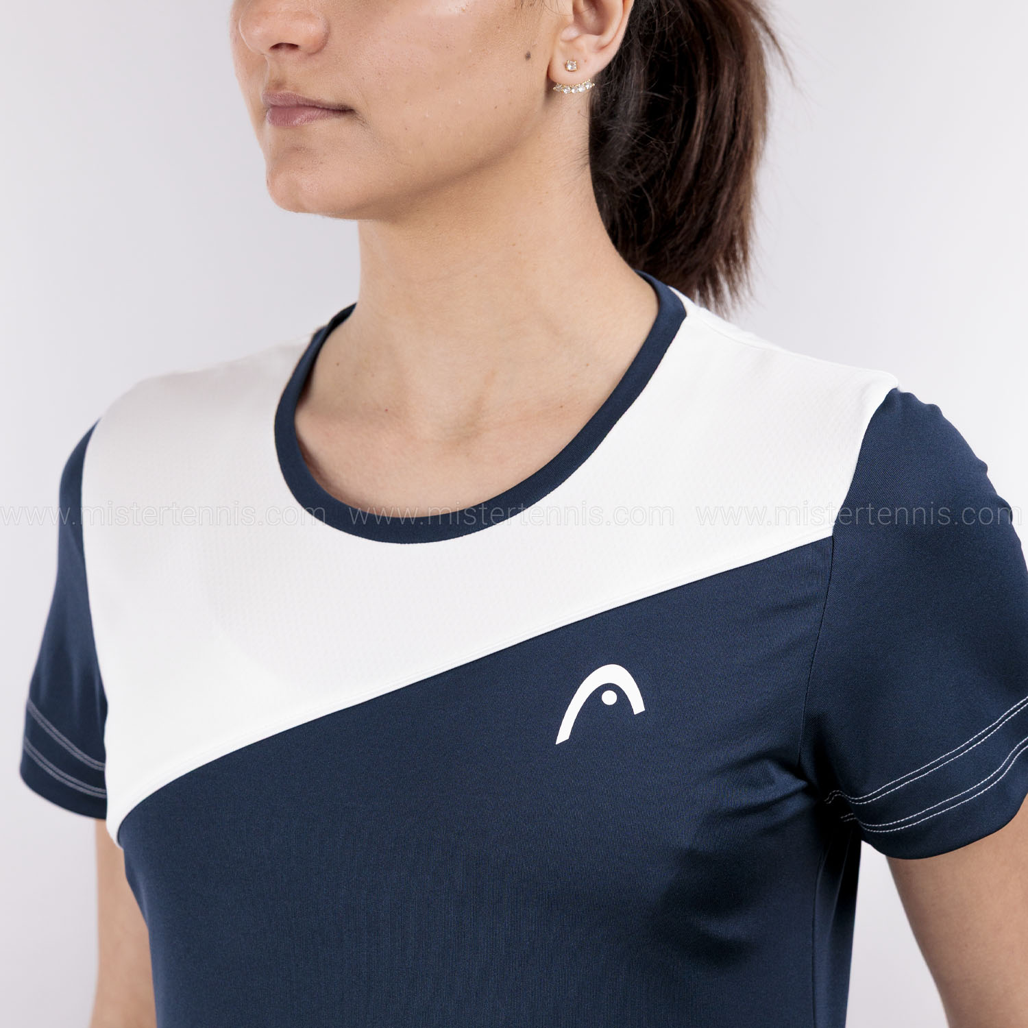 HEAD Tie Break Pro T-Shirt - Navy/White
