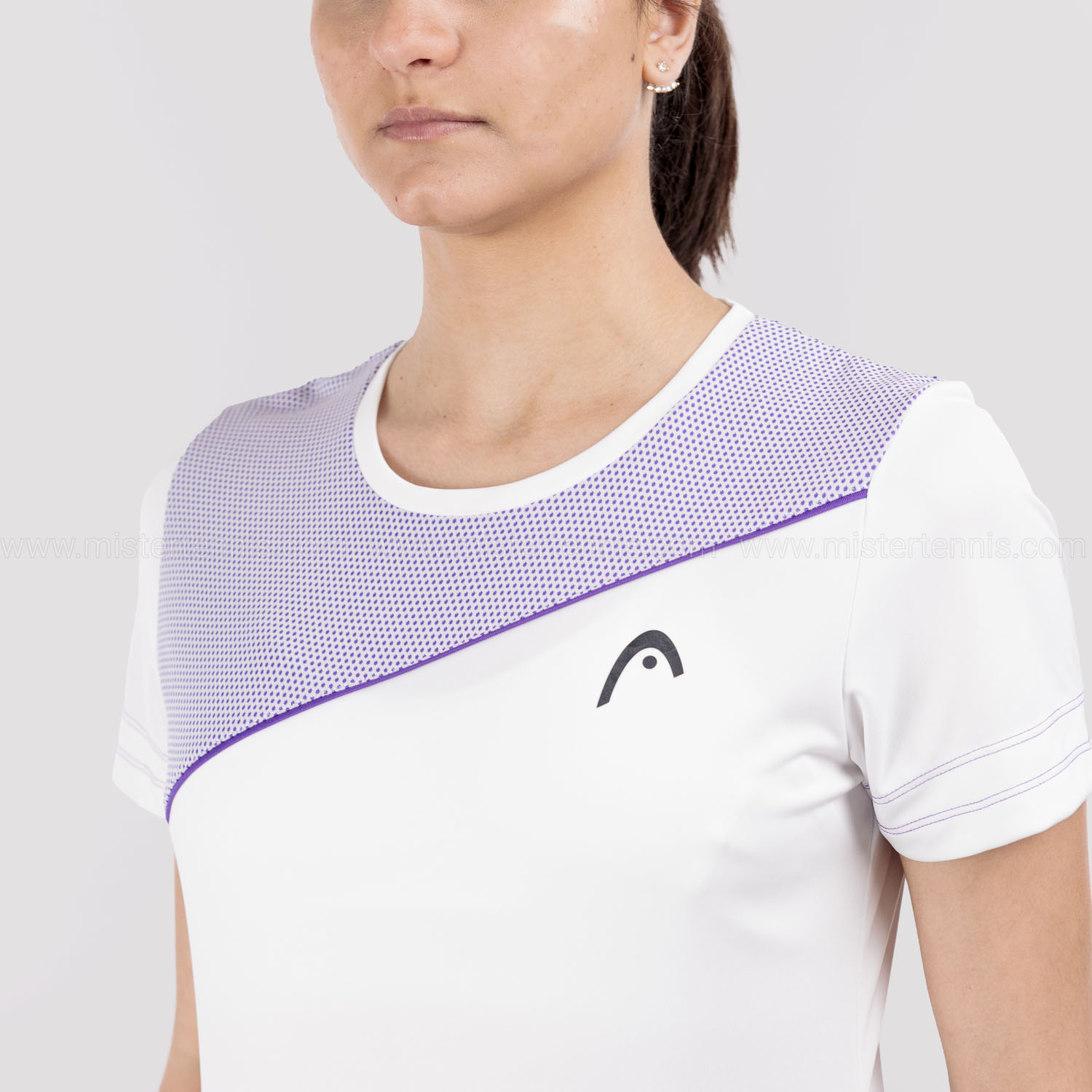HEAD Tie Break Pro T-Shirt - White/Purple