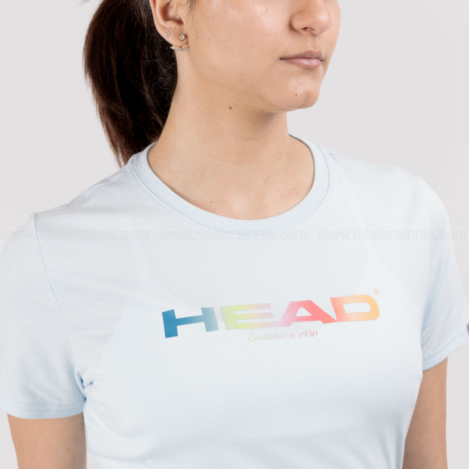 HEAD Rainbow Logo Maglietta - Light Blue