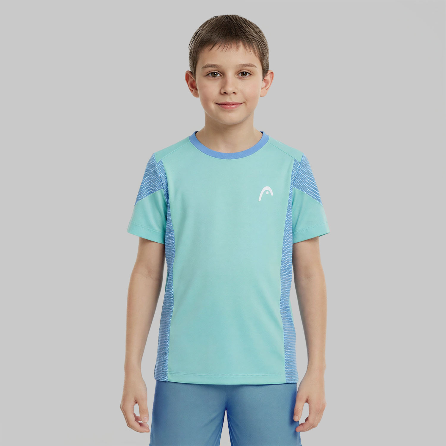 HEAD Slice Camiseta Niño - Turquoise/Airforce Blue