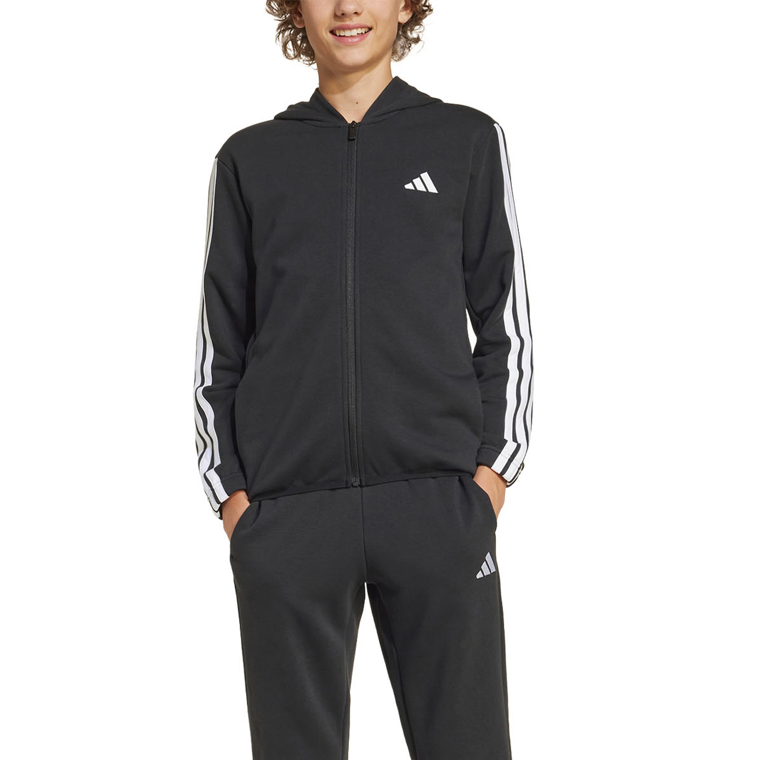 adidas Niños Essentials Traje - Black/White