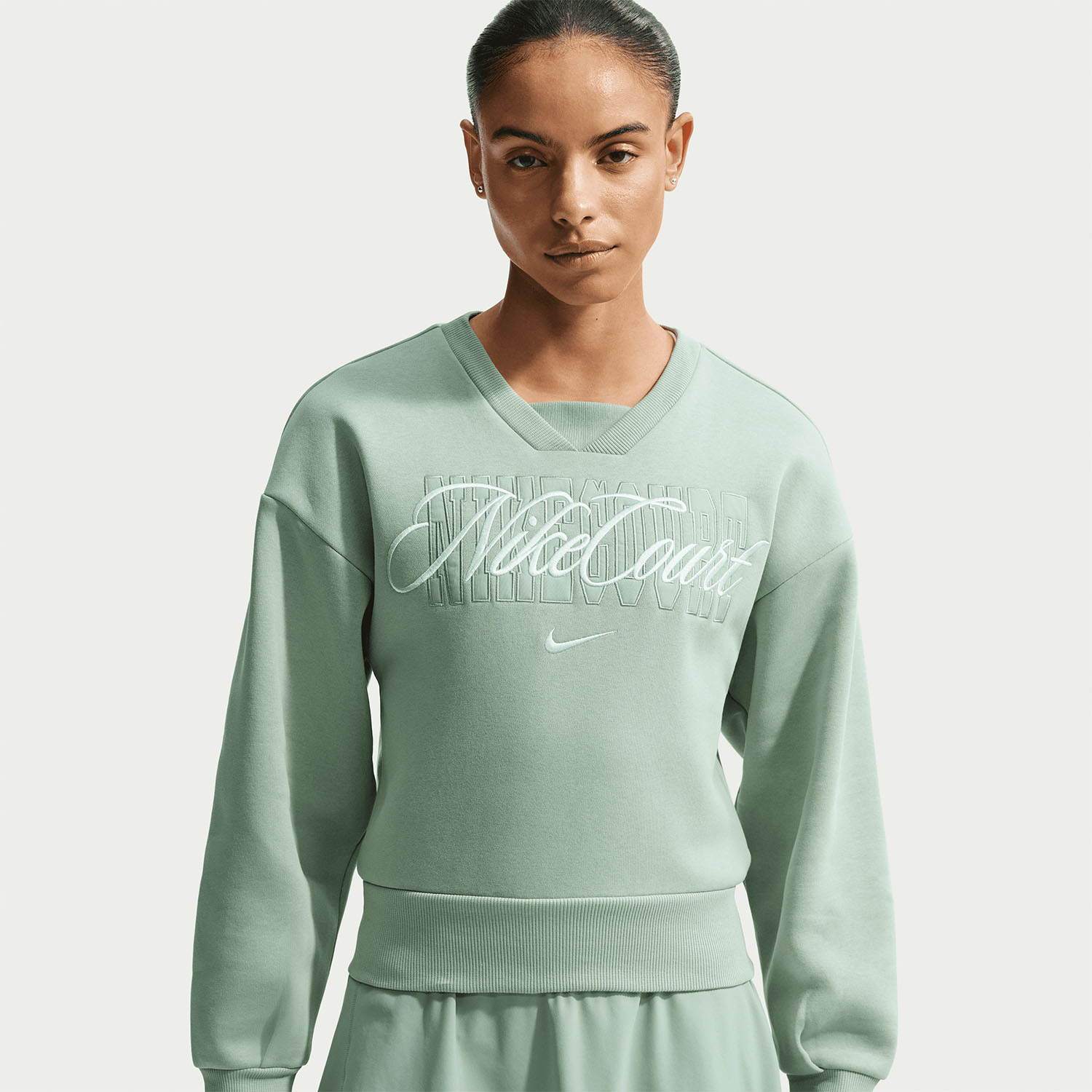 Nike Court Sweatshirt - Steam/Barely Green