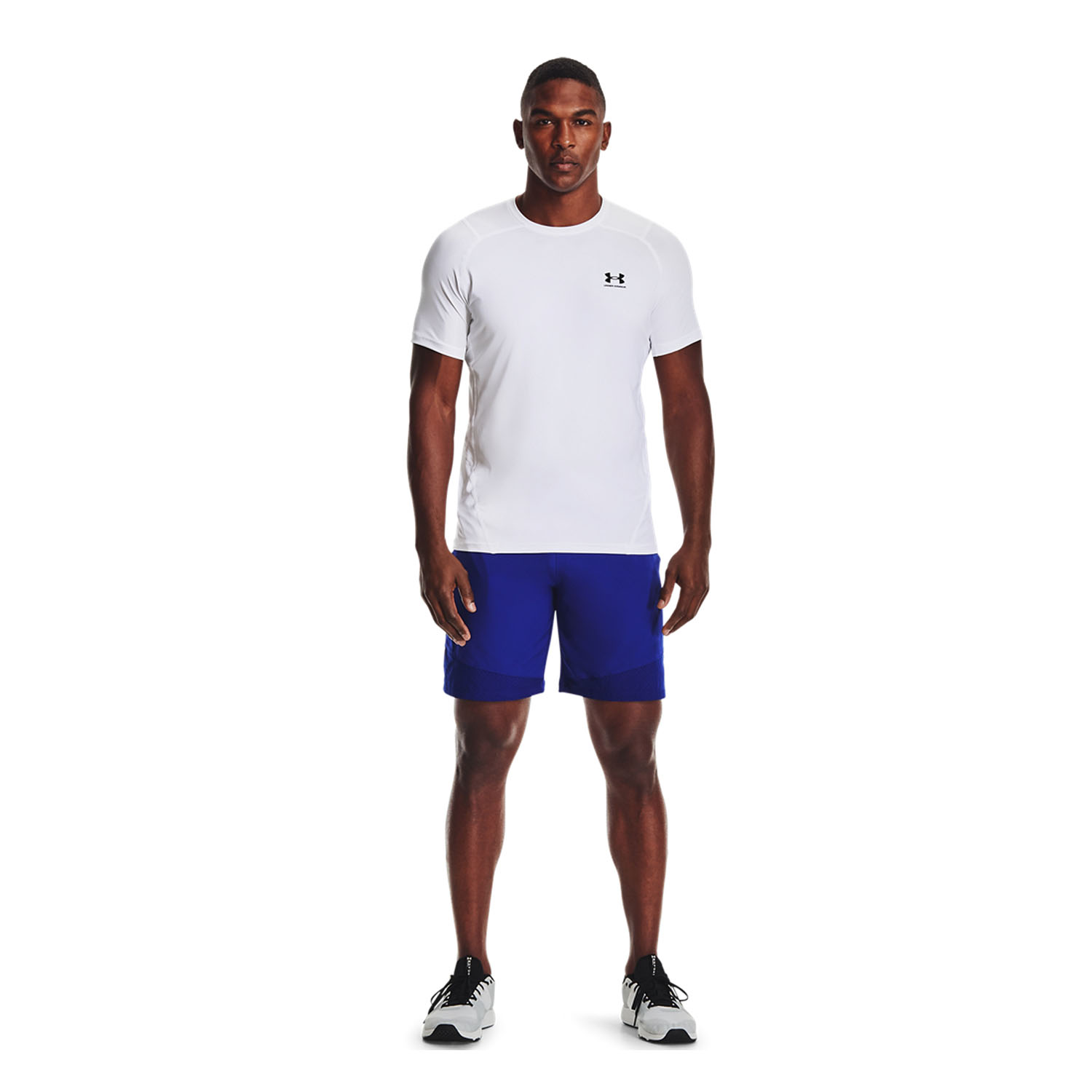 Under Armour HeatGear Knit T-Shirt - White/Black