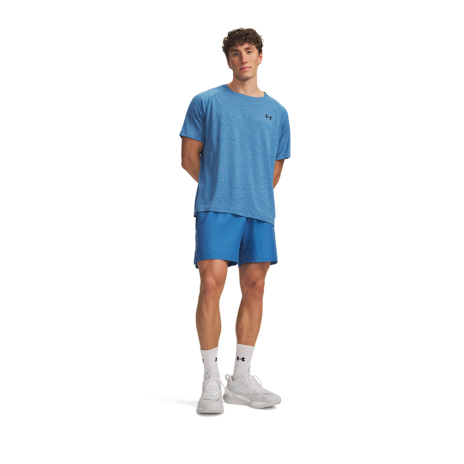 Under Armour Woven Split 9in Pantaloncini - Aegean Blue/Black