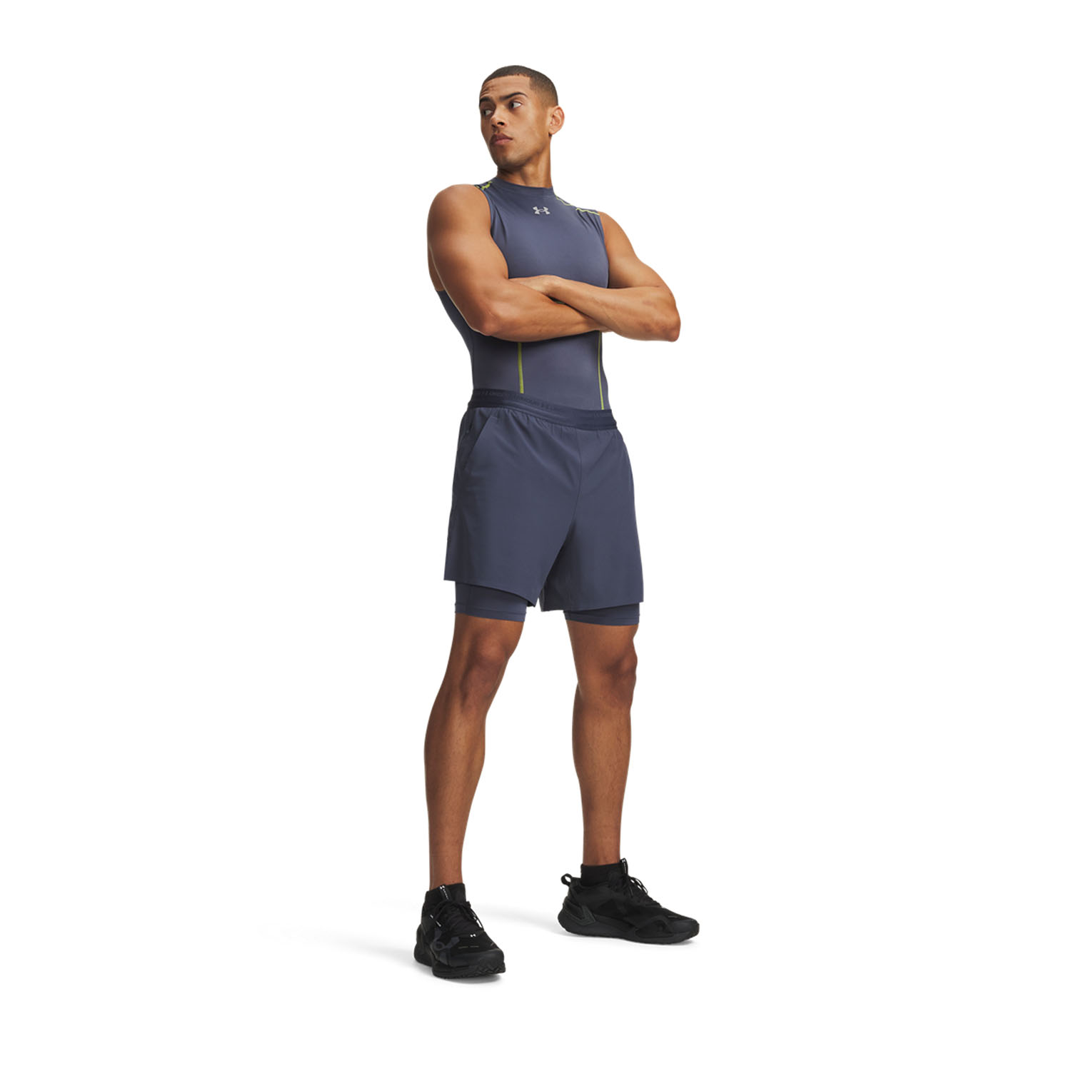 Under Armour Vanish Elite 2 in 1 6in Shorts - Downpour Gray