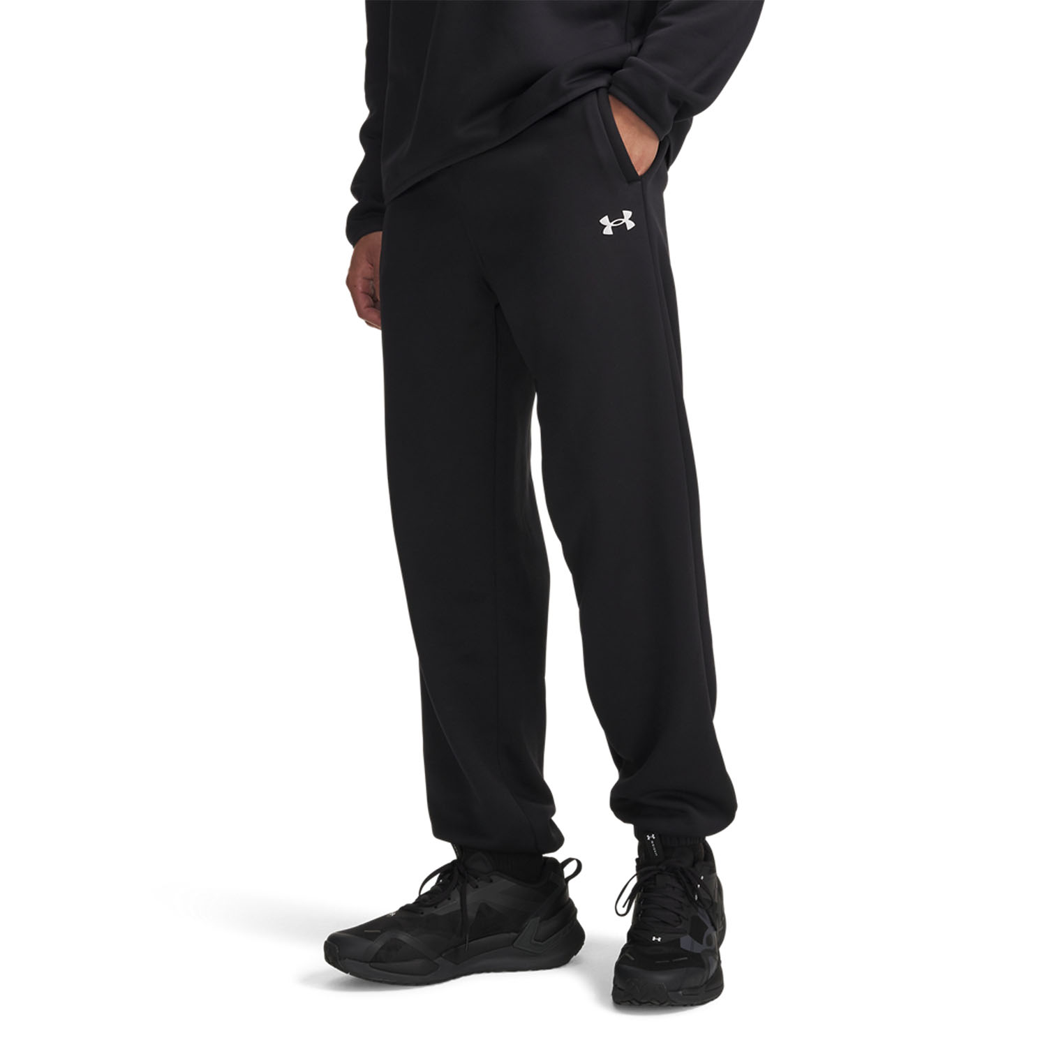 Under Armour Fleece Pants - Black/White
