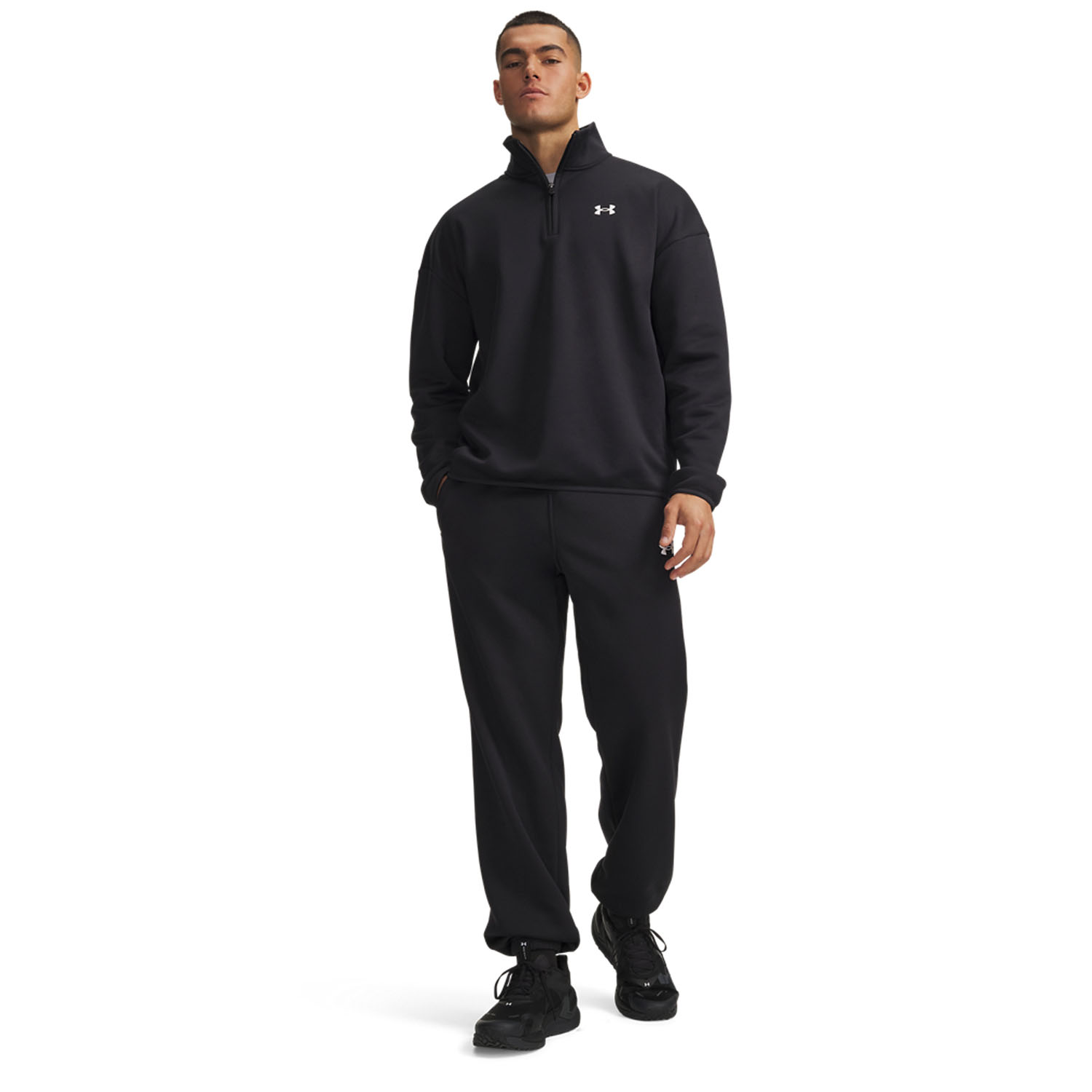 Under Armour Fleece Pants - Black/White