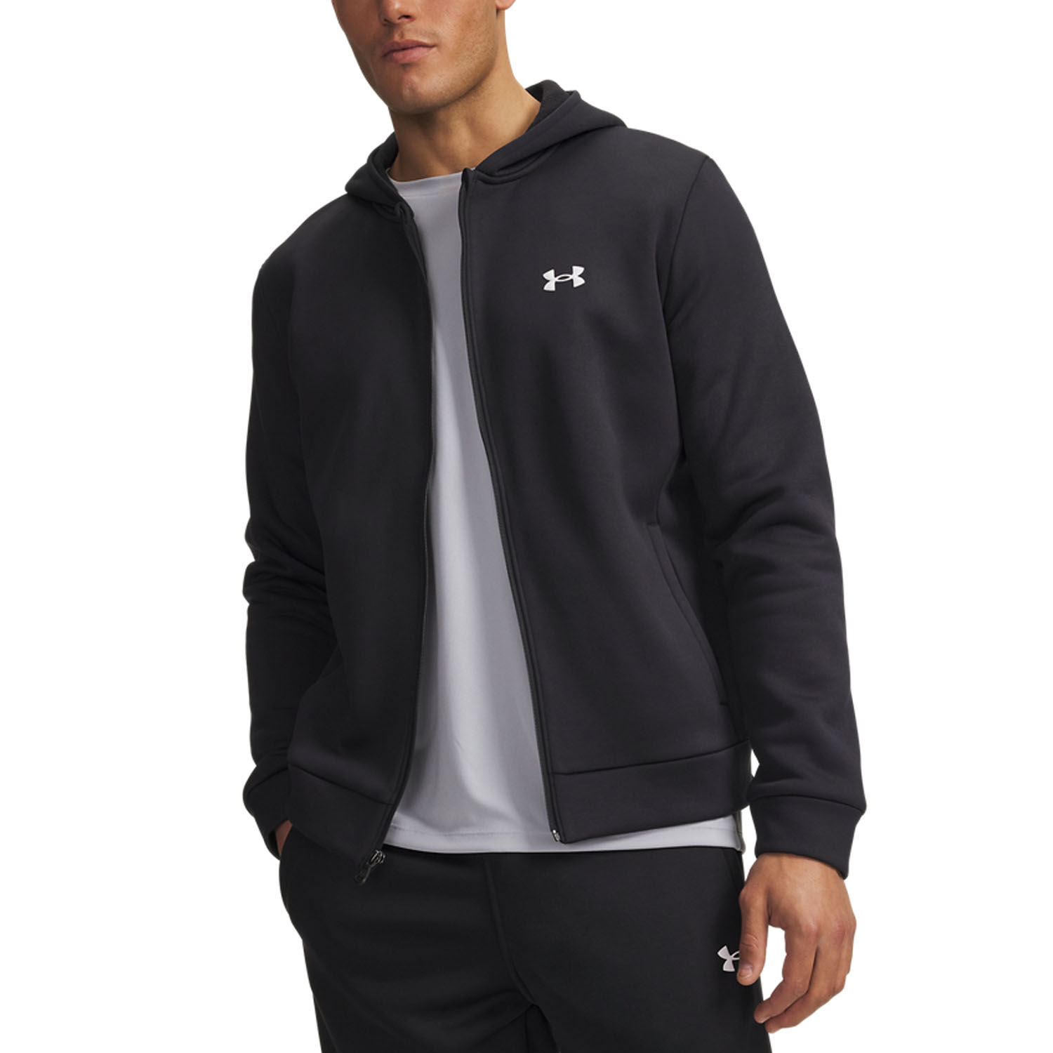 Under Armour Fleece Pro Hoodie - Black/White