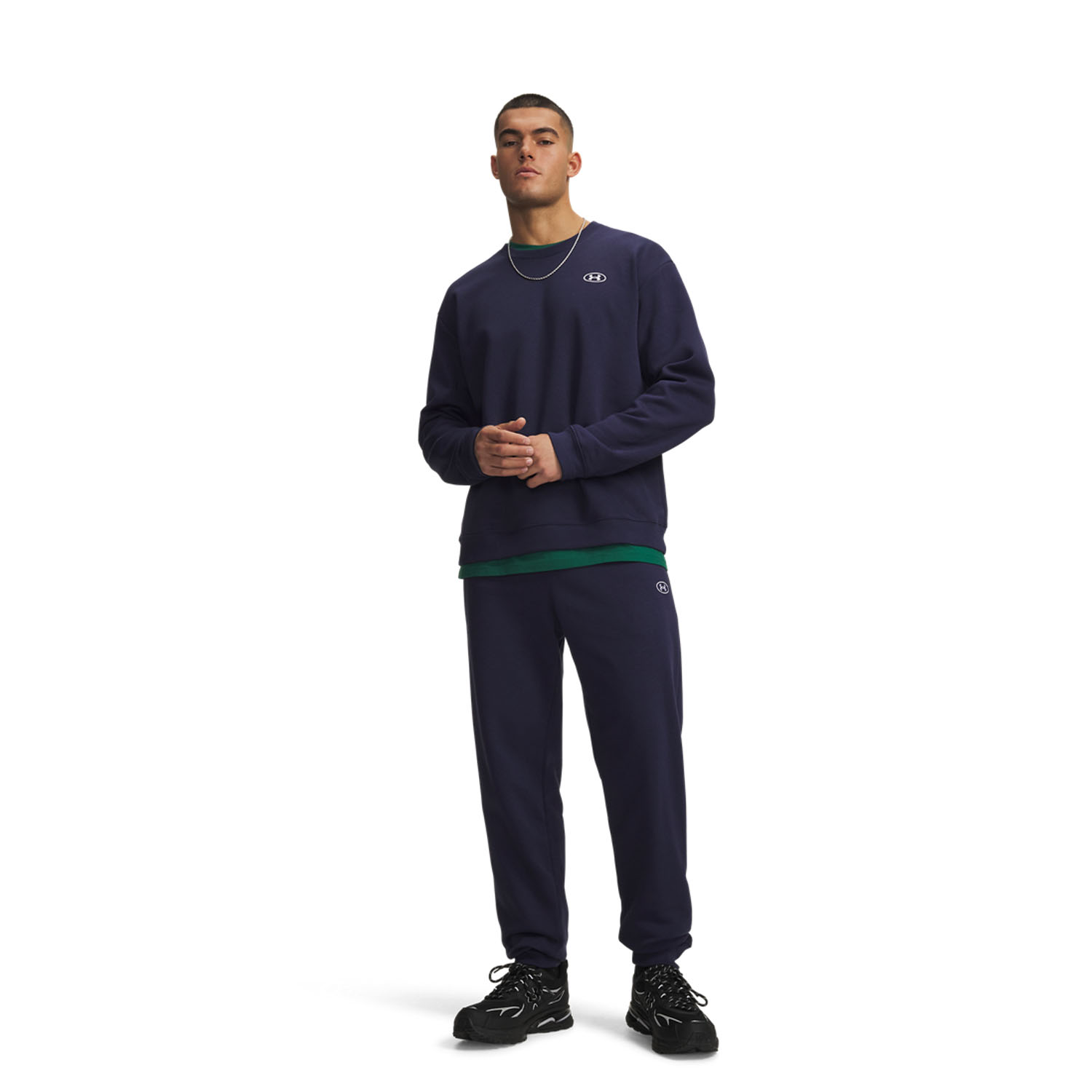 Under Armour Rival Fleece Pro Pantalones - Midnight Navy/White