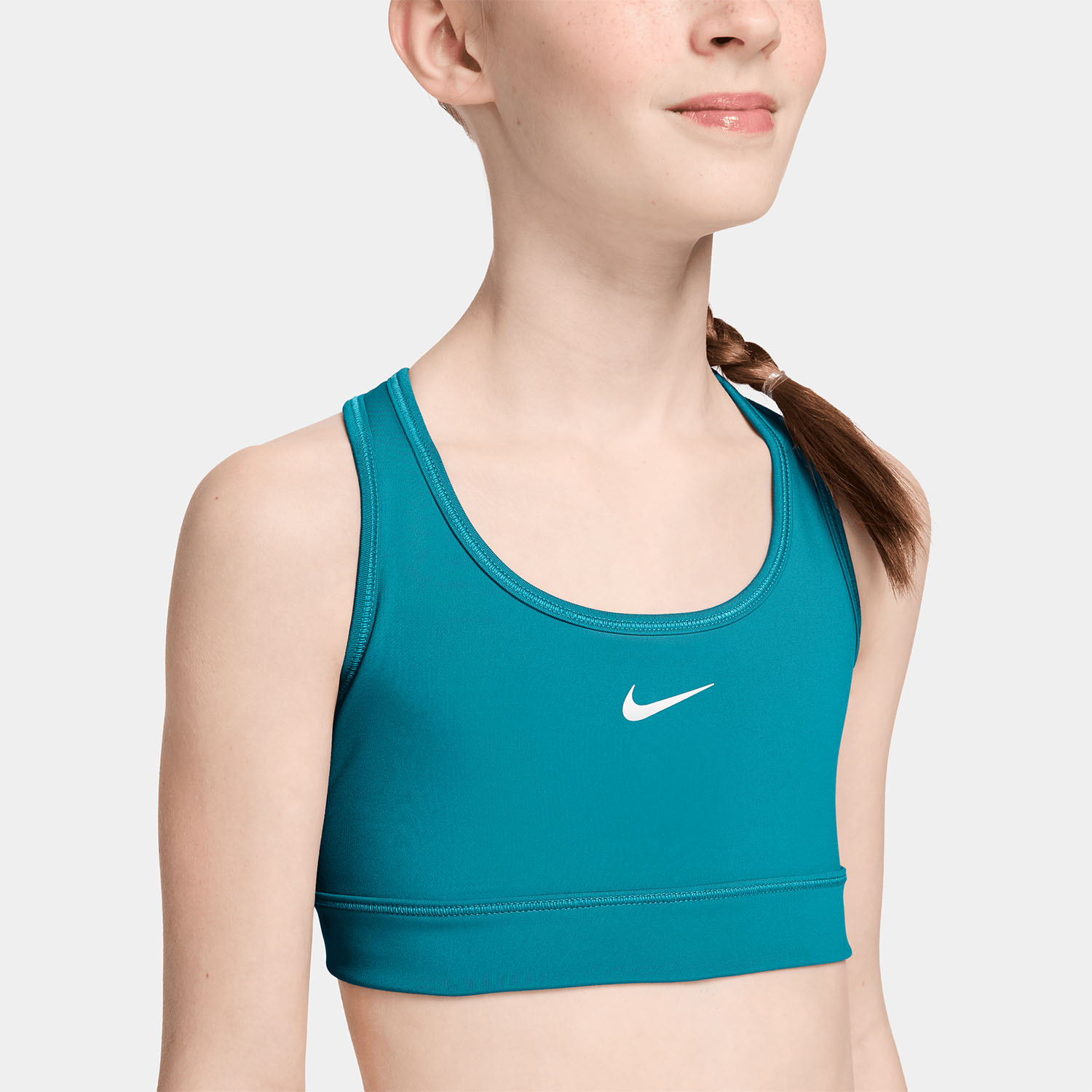 Nike Swoosh Logo Sports Bra Girl - Energy/White
