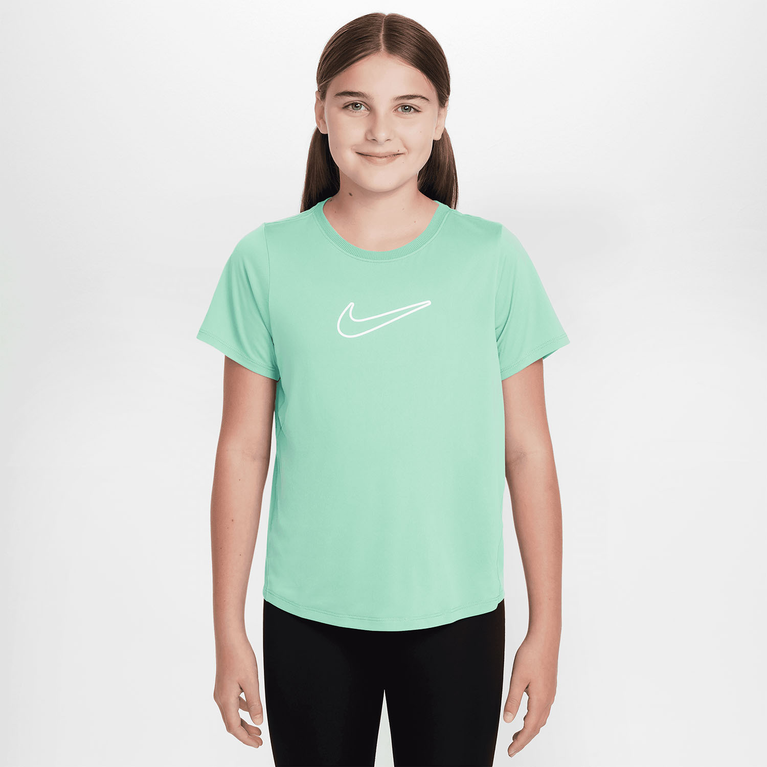 Nike Dri-FIT One T-Shirt Girl - Arctic Green/White