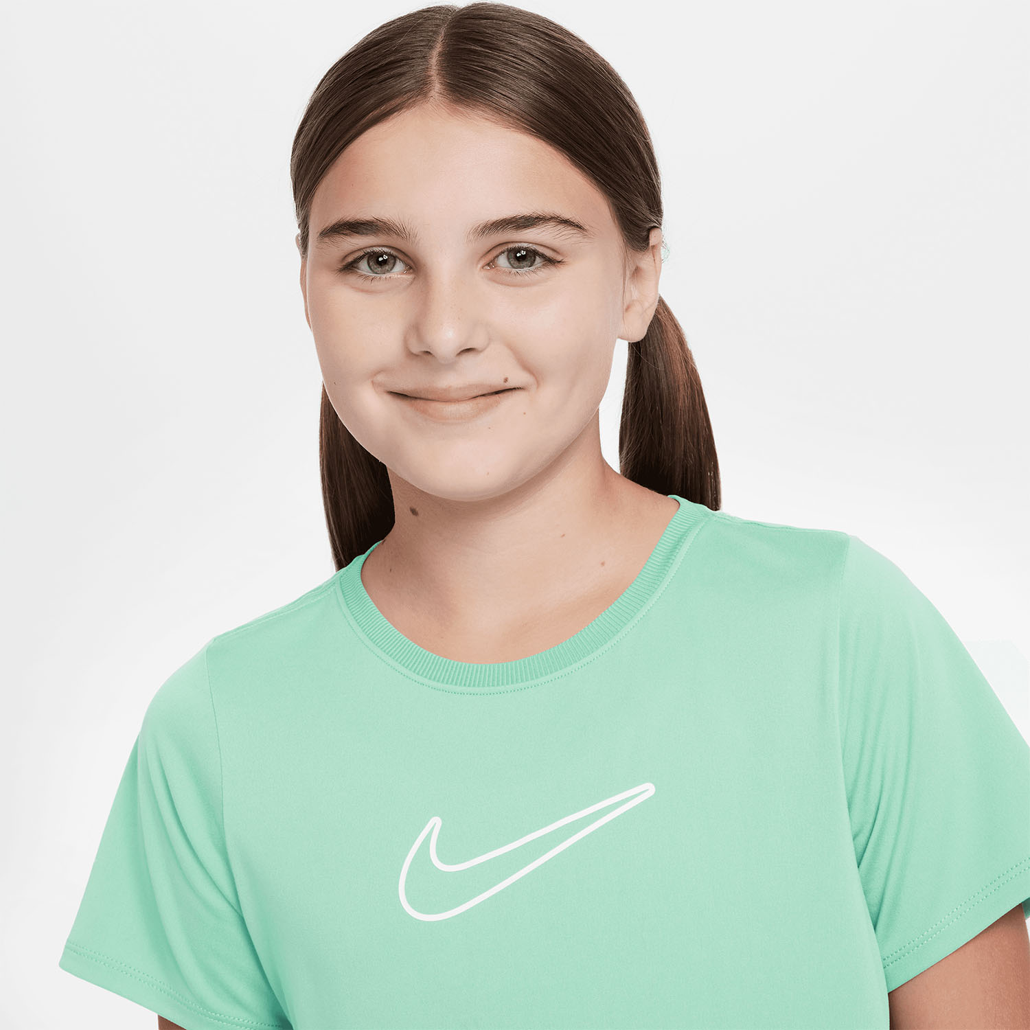 Nike Dri-FIT One T-Shirt Girl - Arctic Green/White