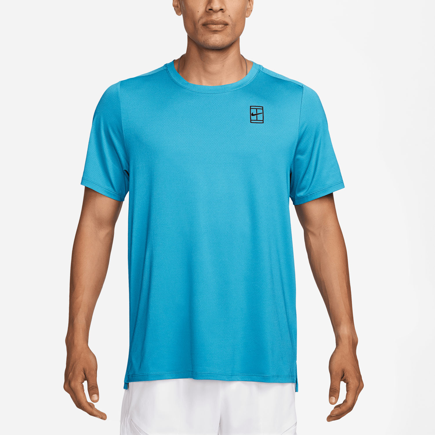 Nike Court Advantage Dri-FIT T-Shirt - Baltic Blue/Black