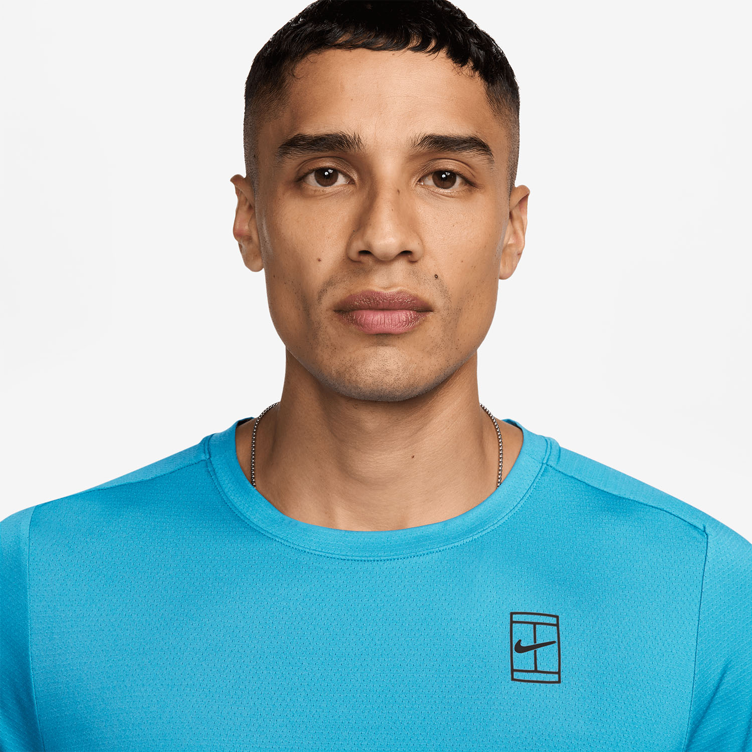 Nike Court Advantage Dri-FIT T-Shirt - Baltic Blue/Black