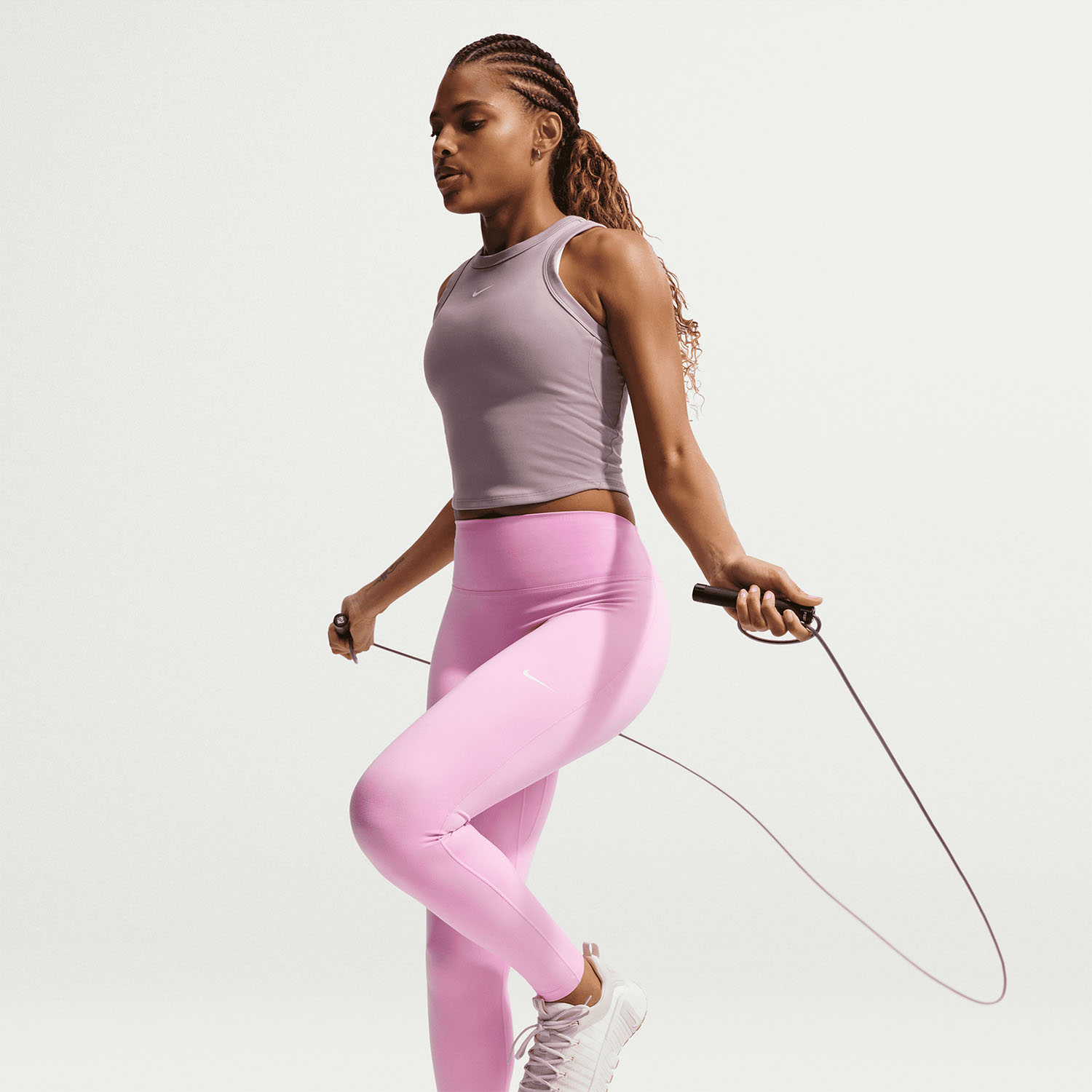 Nike One Dri-FIT Tights - Pink Rise/White