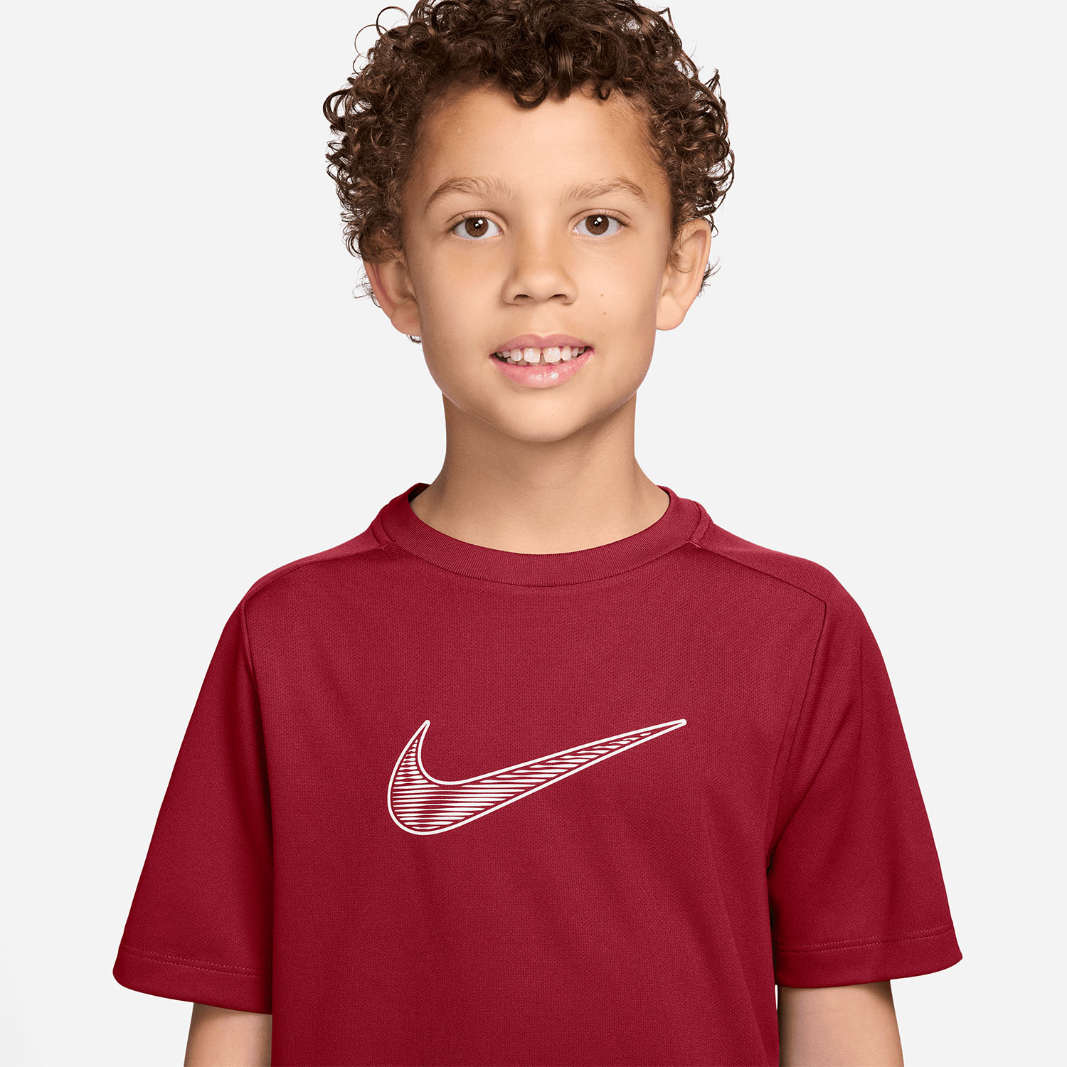 Nike Multi Swoosh T-Shirt Boy - Tough Red/White