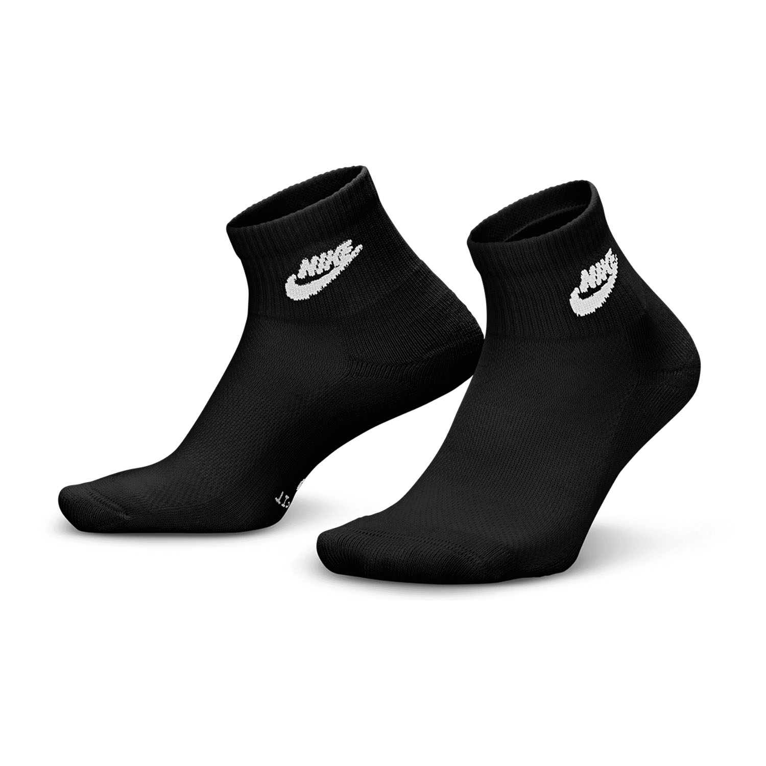 Nike Everyday Elevated Dri-FIT Ankle x 3 Calcetines - Black