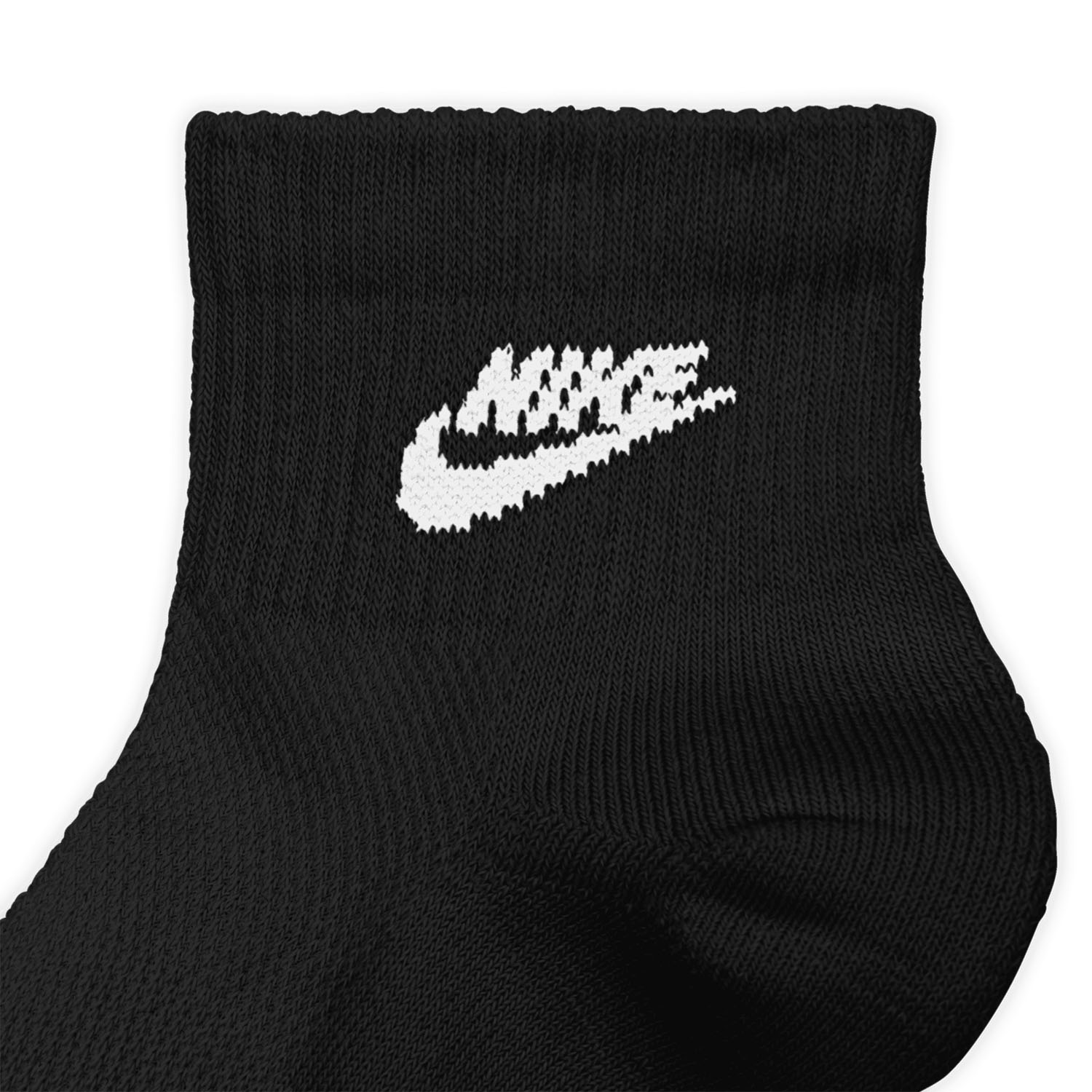 Nike Everyday Elevated Dri-FIT Ankle x 3 Calcetines - Black