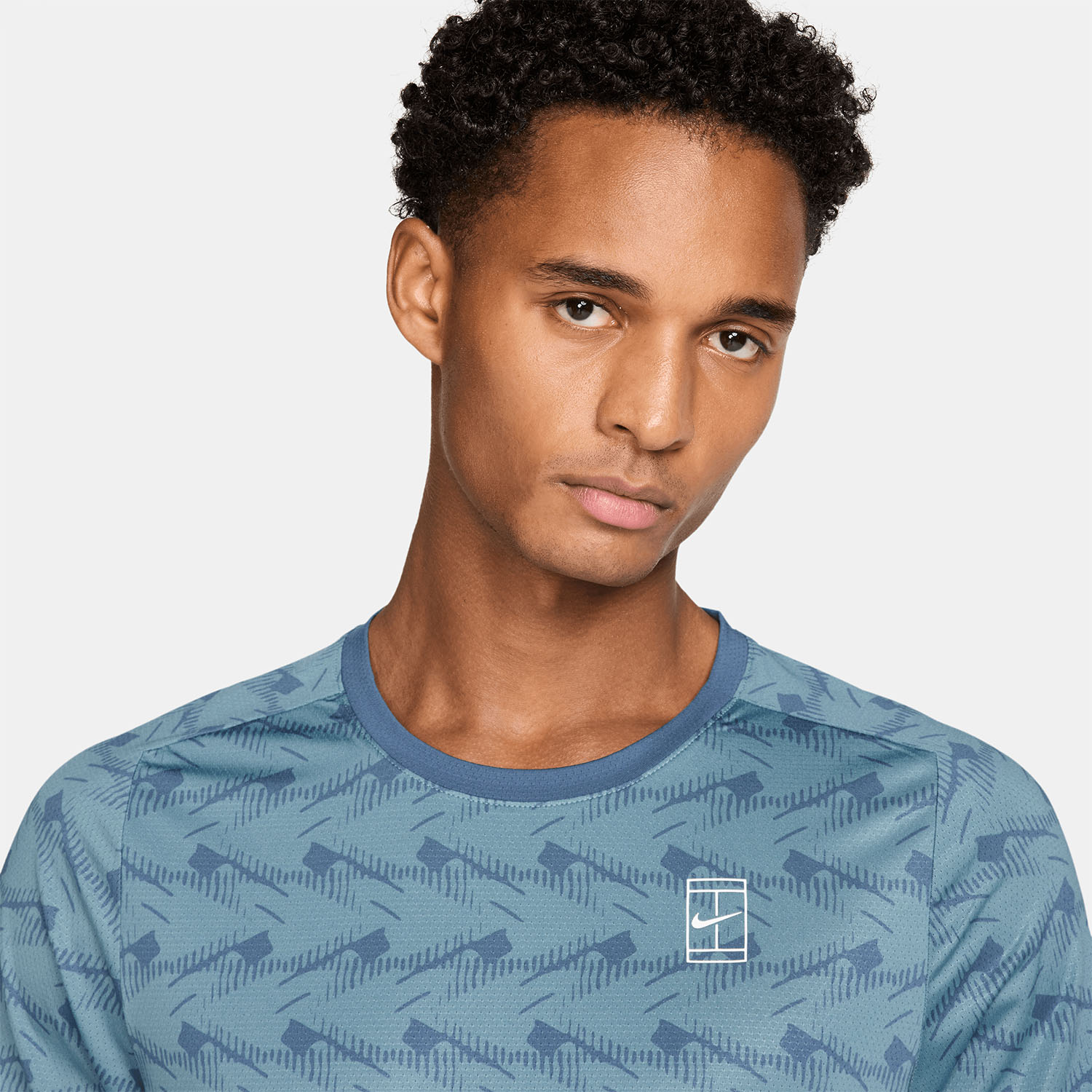 Nike Court Advantage T-Shirt - New Slate/White