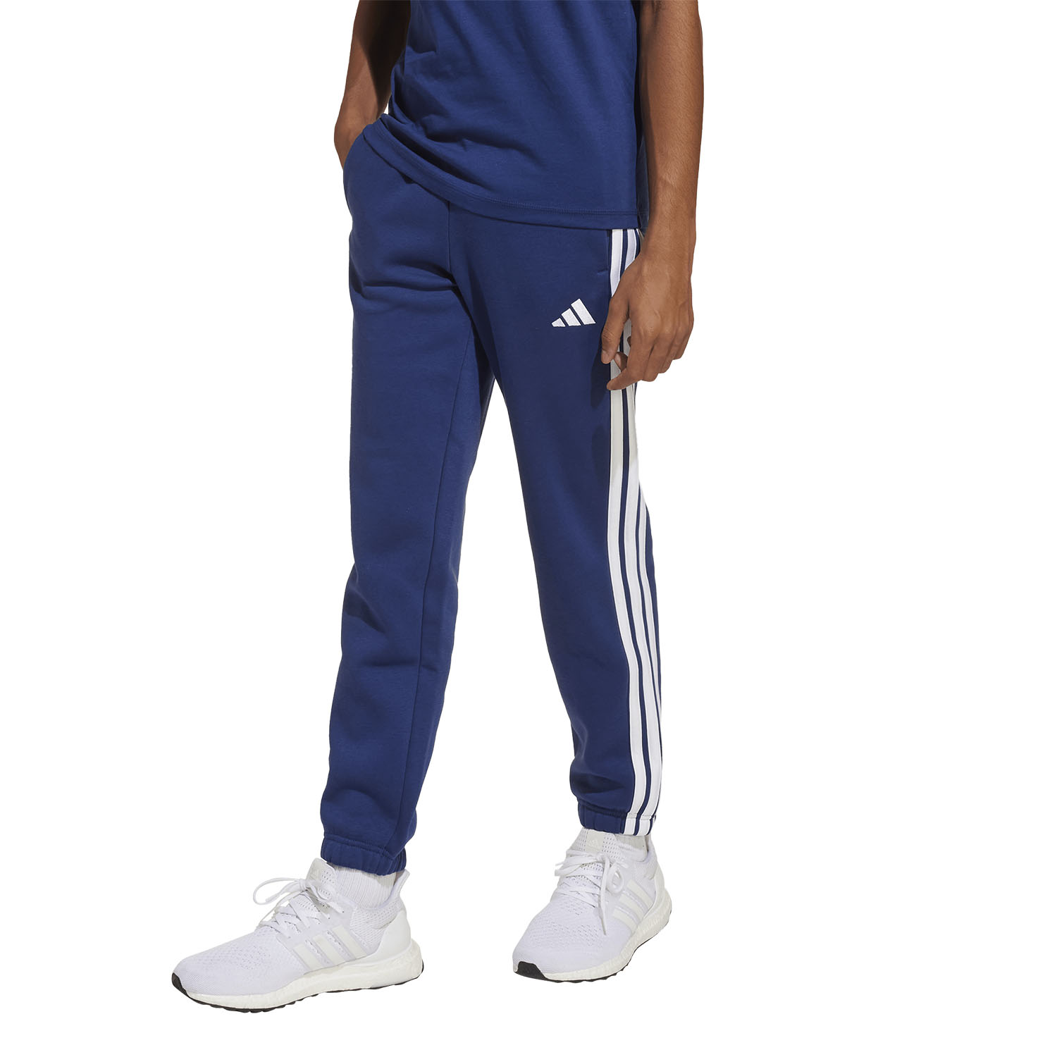 adidas Essentials 3 Stripes Pants Junior - Dark Blue/White
