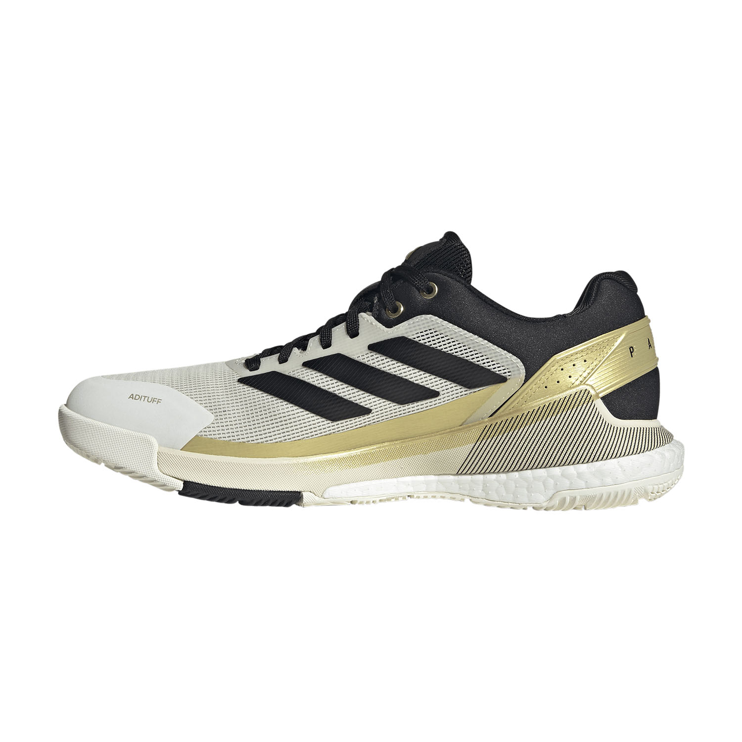 adidas Crazyquick Boost Padel - Off White/Core Black/Gold Metallic