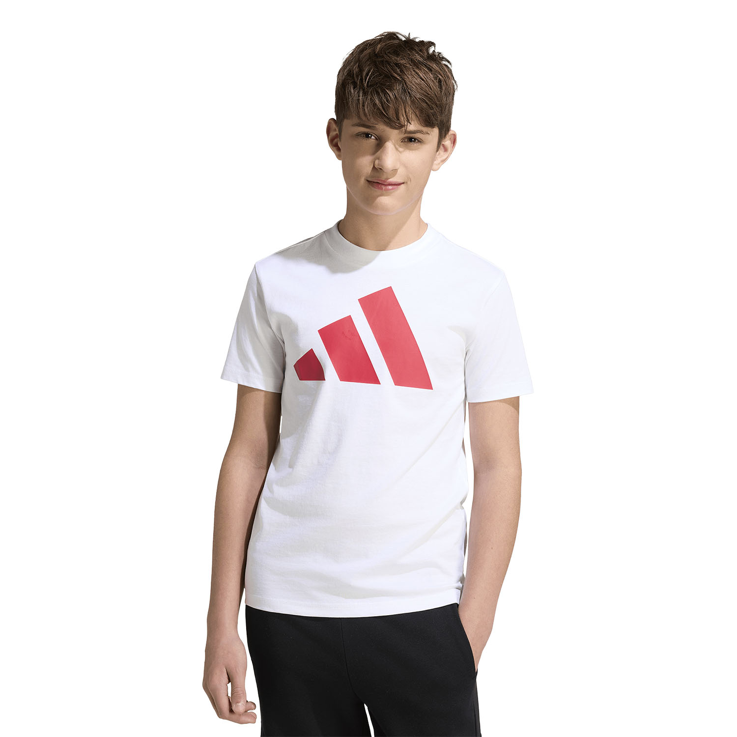 adidas Essentials T-Shirt Kids - White/Pure Ruby