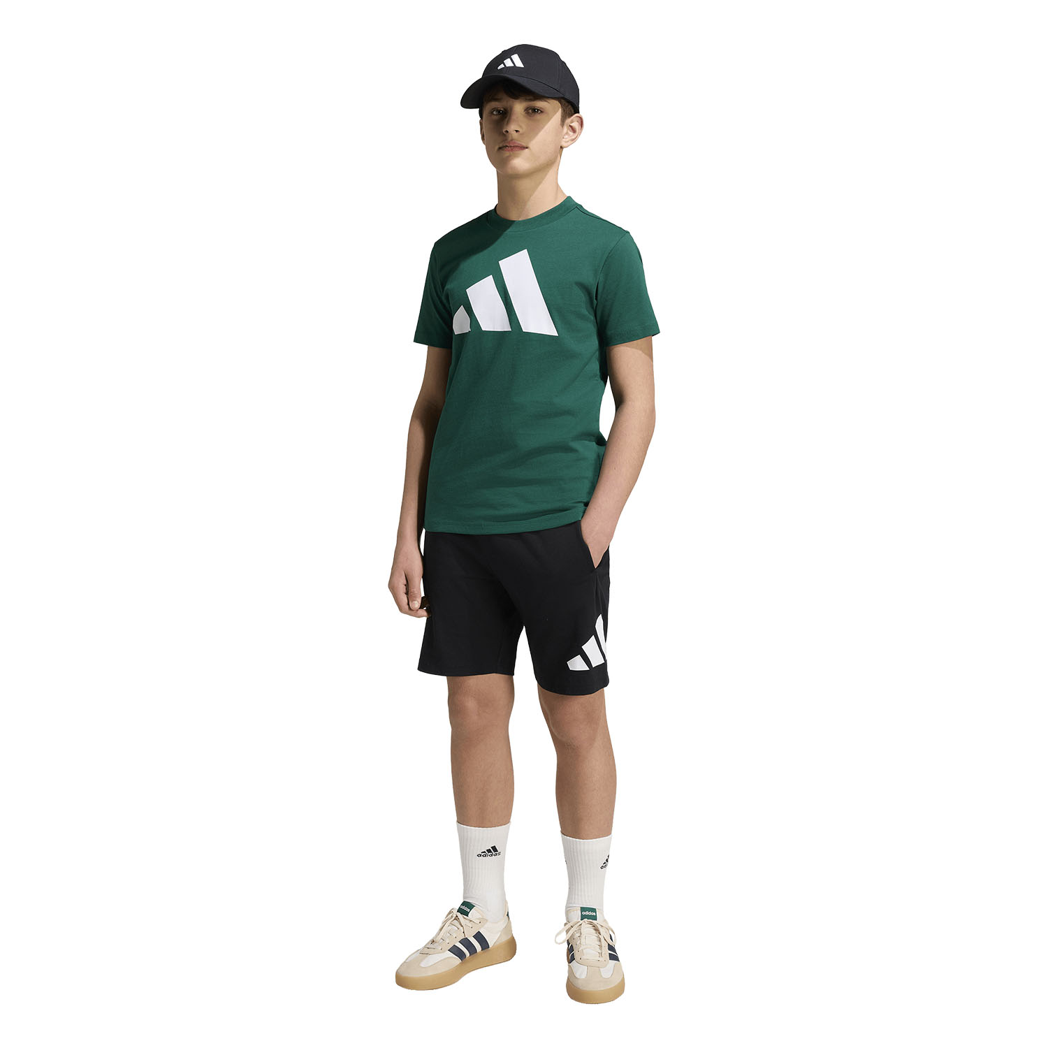 adidas Essentials T-Shirt Kids - Collegiate Green/White