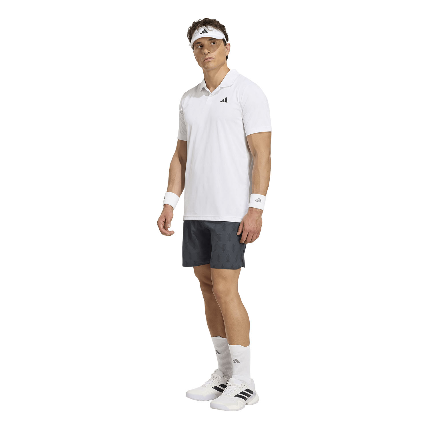 adidas Club Graphic Pro Polo - White/Dash Grey